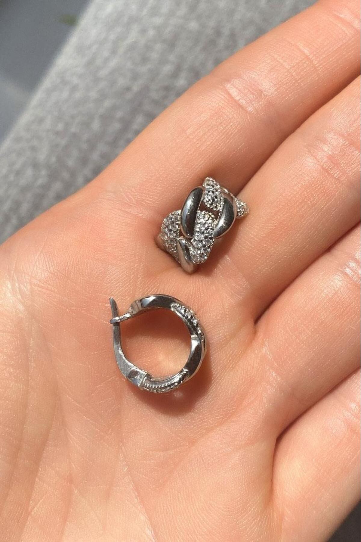 Spossy Silver Jewelry Gurmet Mini Halka Küpe