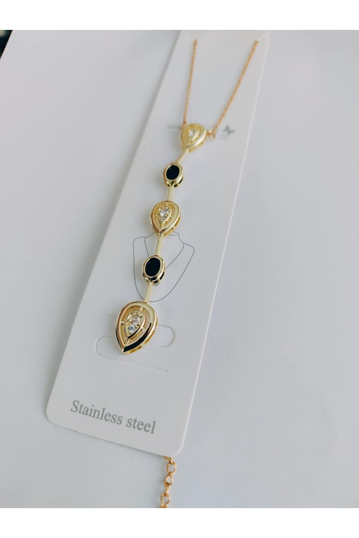 FLORAS JEWELRY Y Model Kolye Kalp Detay (55 cm)