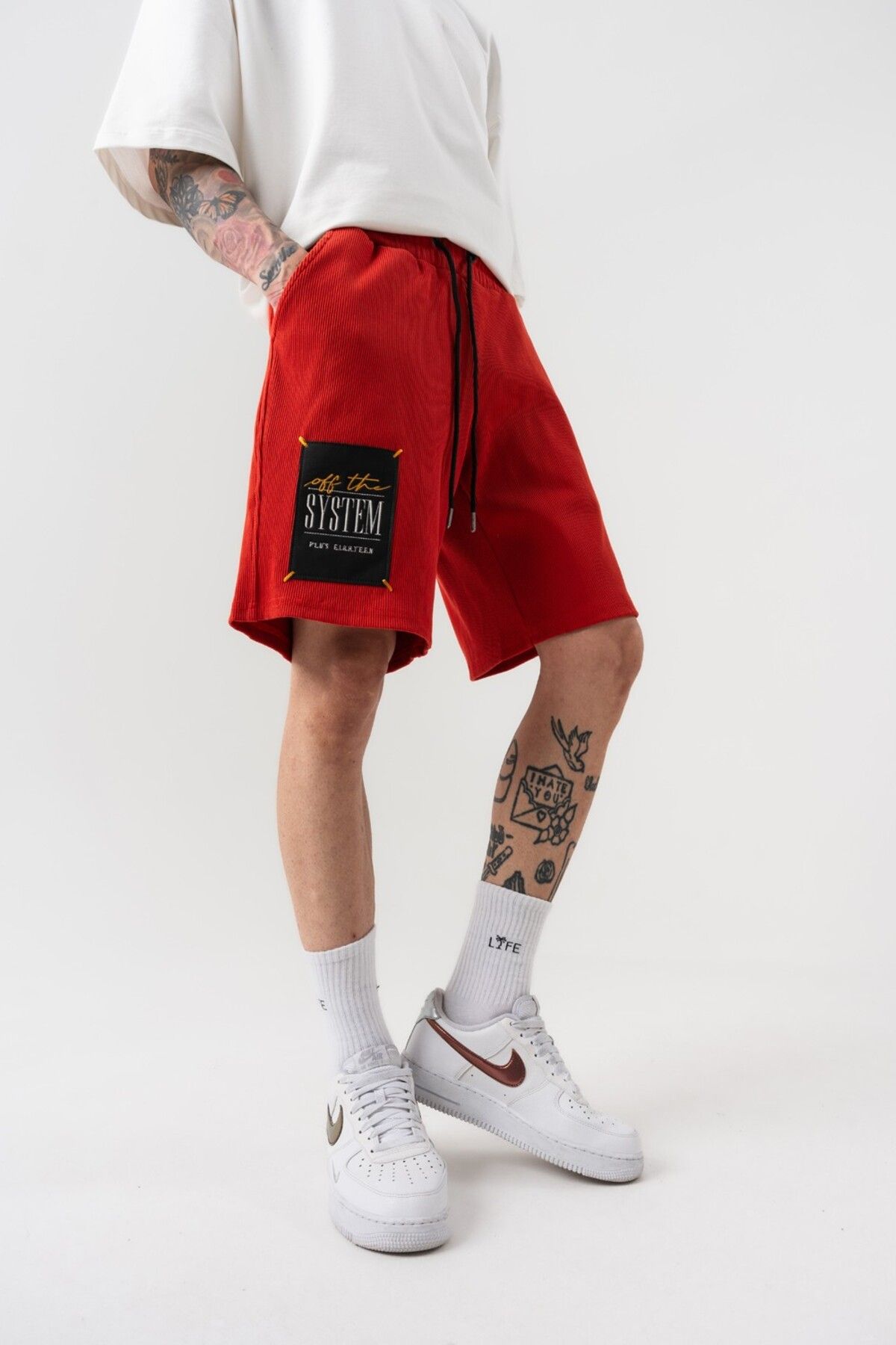 go gang own System Patch Nakış Oversize Şort