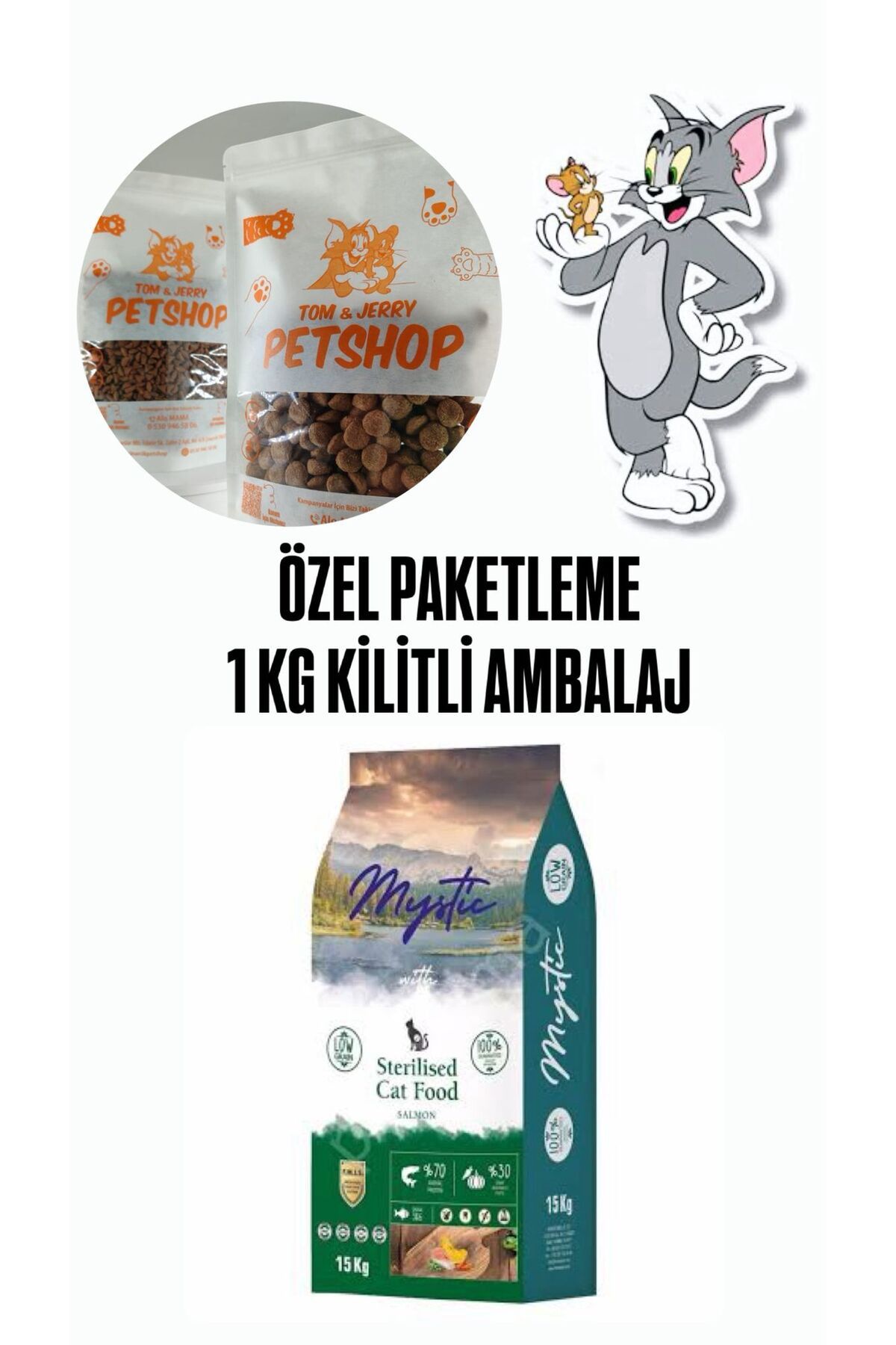 Mystic TOM&JERRYPETSHOP - Mystic Kısırlaştırılmış Kedi Maması 1 Kg