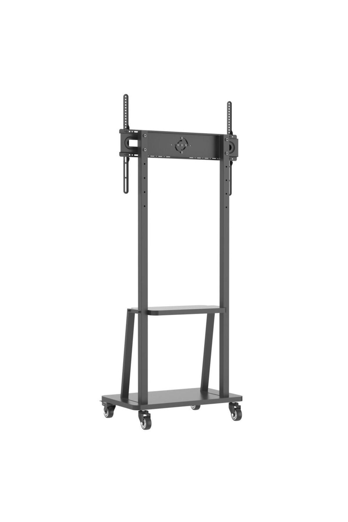 Techly-Mobile TV stand on wheels, shelf for multimedia devices, 32 - 70 inch, adjustable 8
