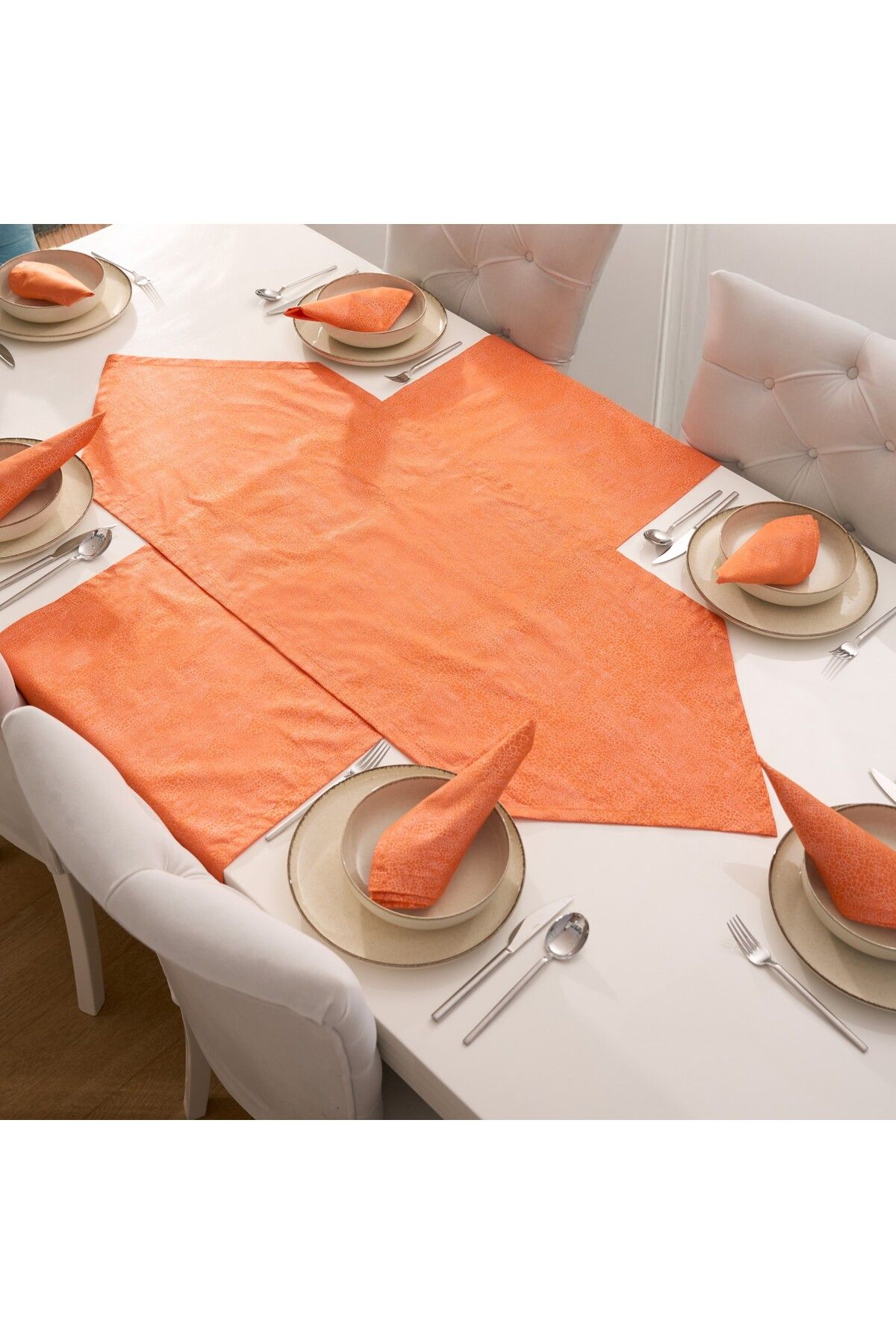 kesenegore 5 Parça Sofra Sunum Seti 4 Adet Amerikan Servisi Supla 35X45 cm + 1 Adet Dikdörtgen Runner - 50x150