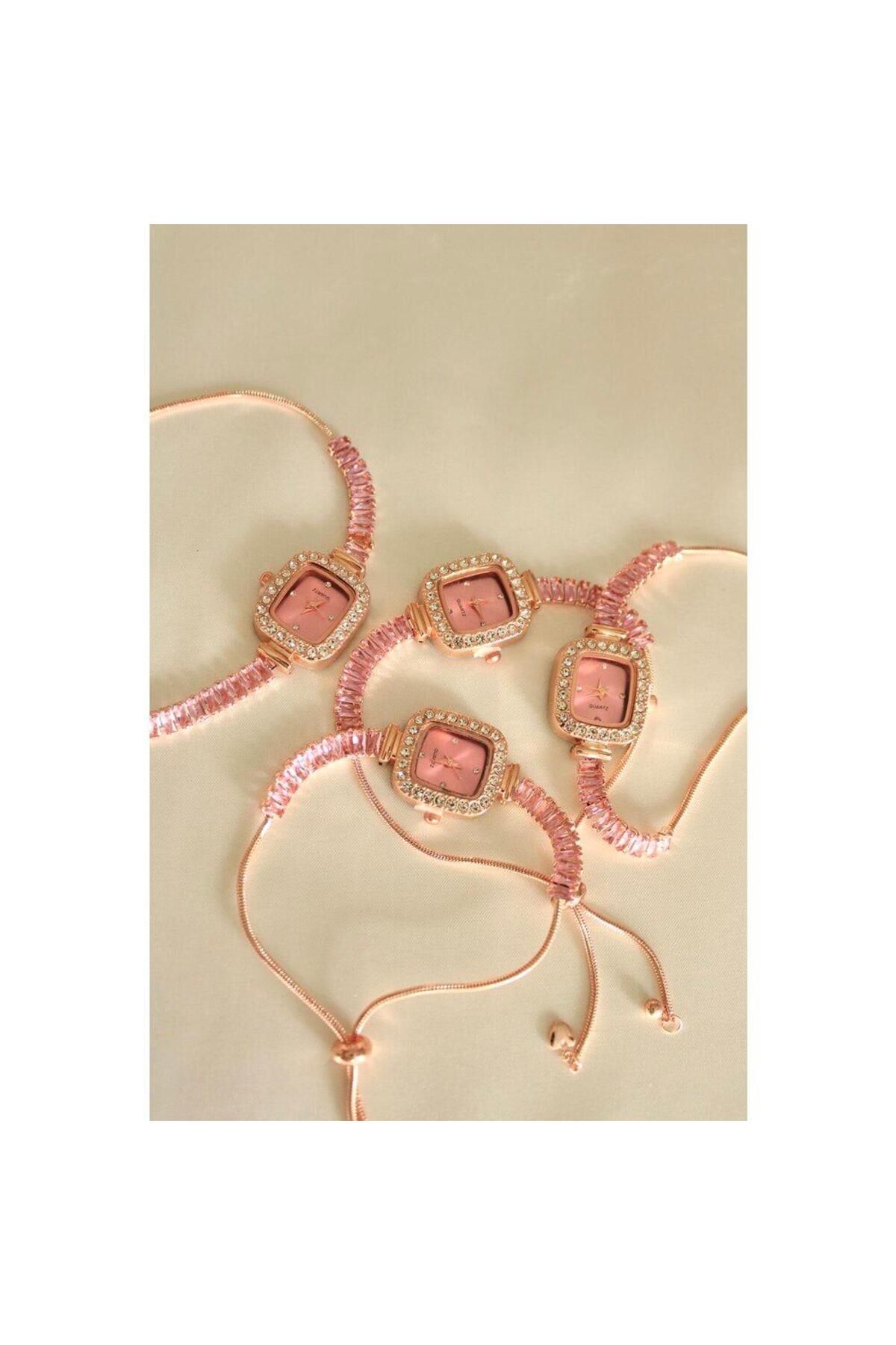SİRİUS Pinterest Pembe Taşlı Saat