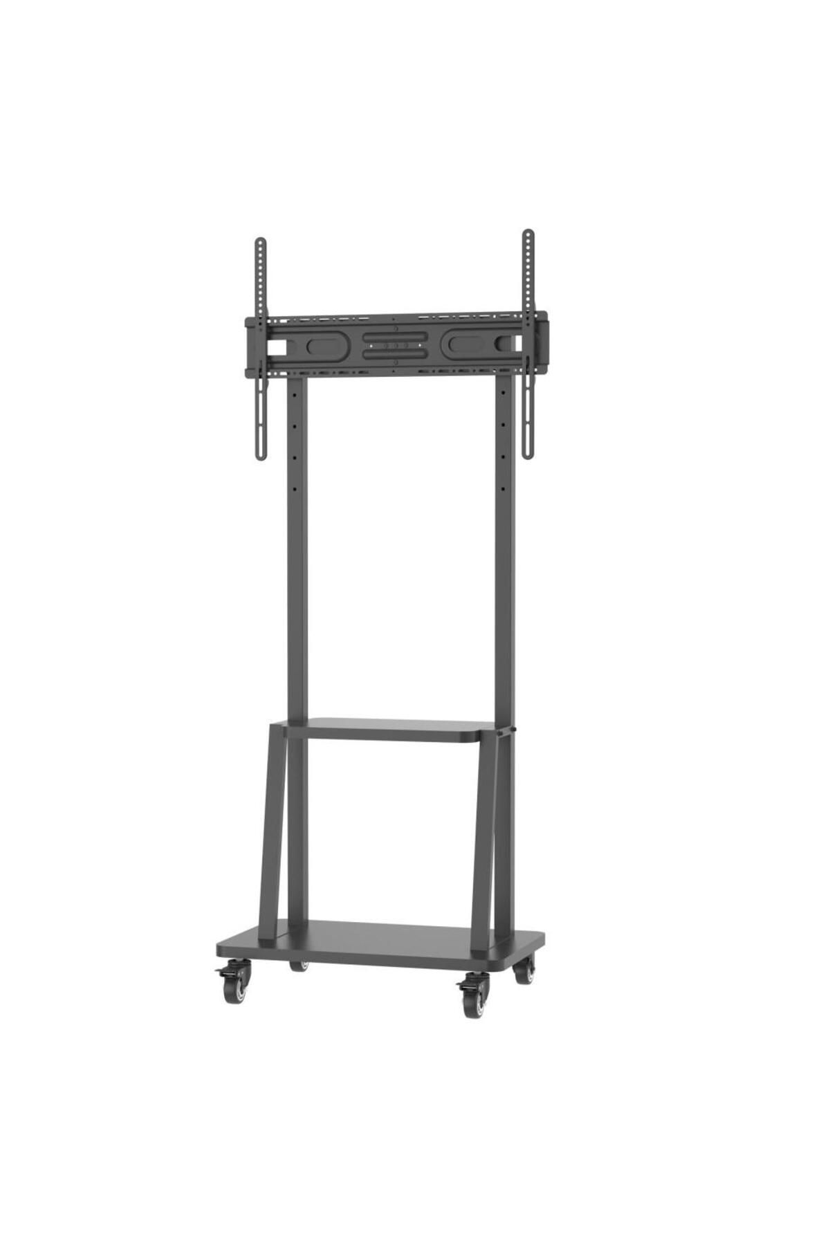 Techly-Mobile TV stand on wheels, shelf for multimedia devices, 32 - 70 inch, adjustable 4
