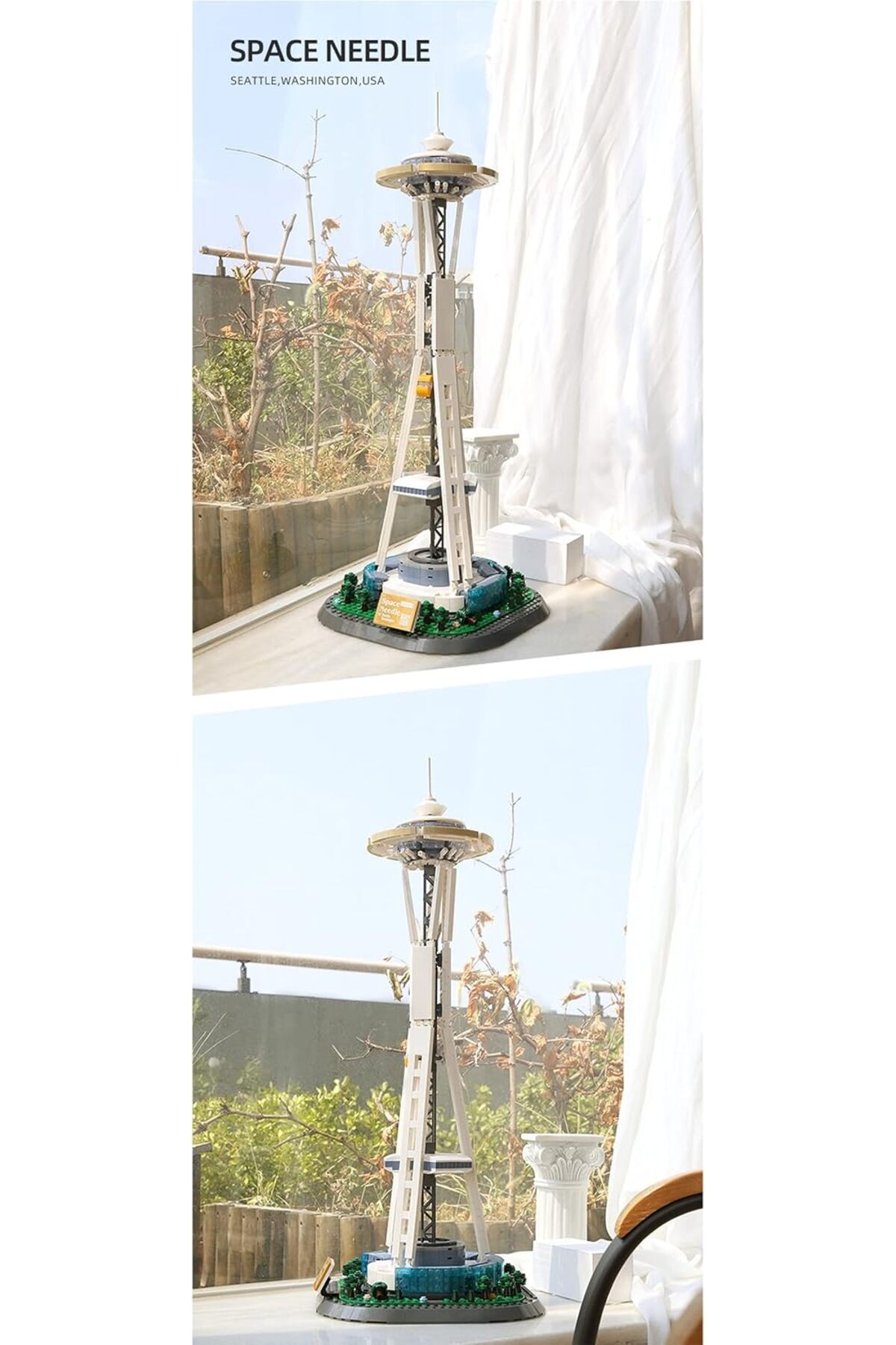 Wange-Buildable architectural model with Space Needle building blocks, Seattle 1100 pieces 5