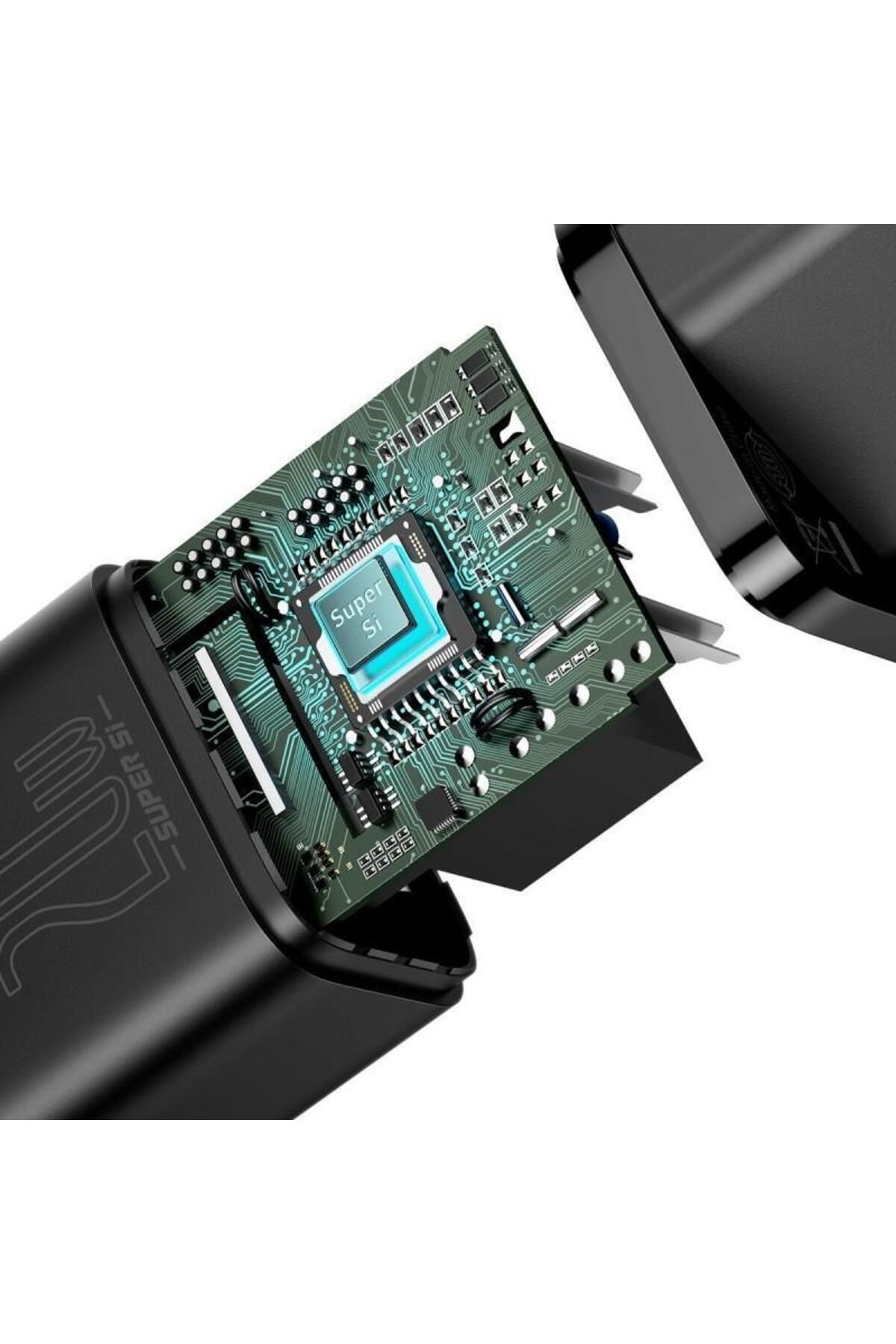 Baseus-Incarcator retea Baseus Super Si, USB-C, Power Delivery 20W, Cablu Lightning 1m inclus, Negru 10
