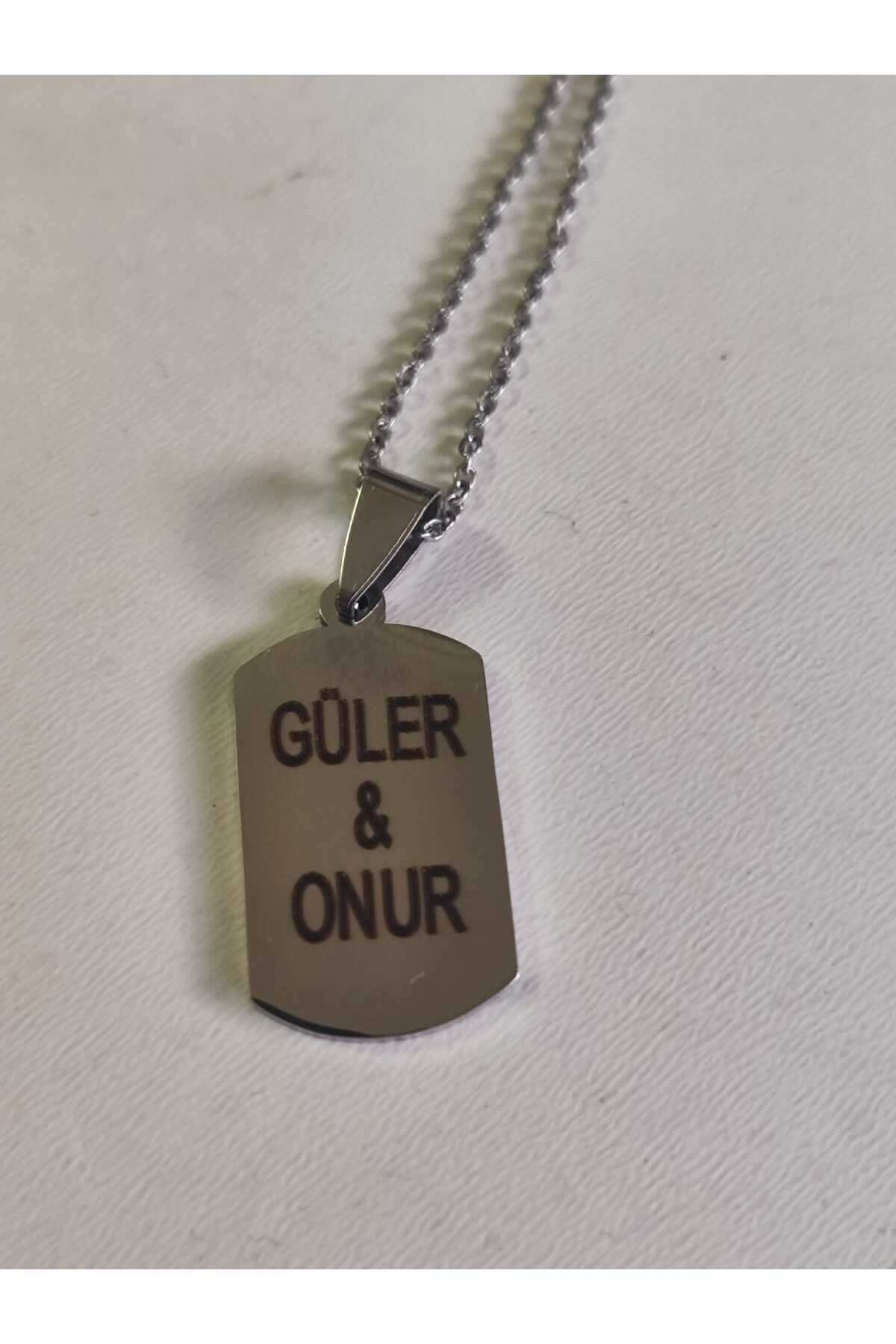 mrchediyesepeti Kaliteli Çelik Kolye Kişiye özel isim ( tasarım kutusu sürpriz sevgiliye özel yazılı söz ile)