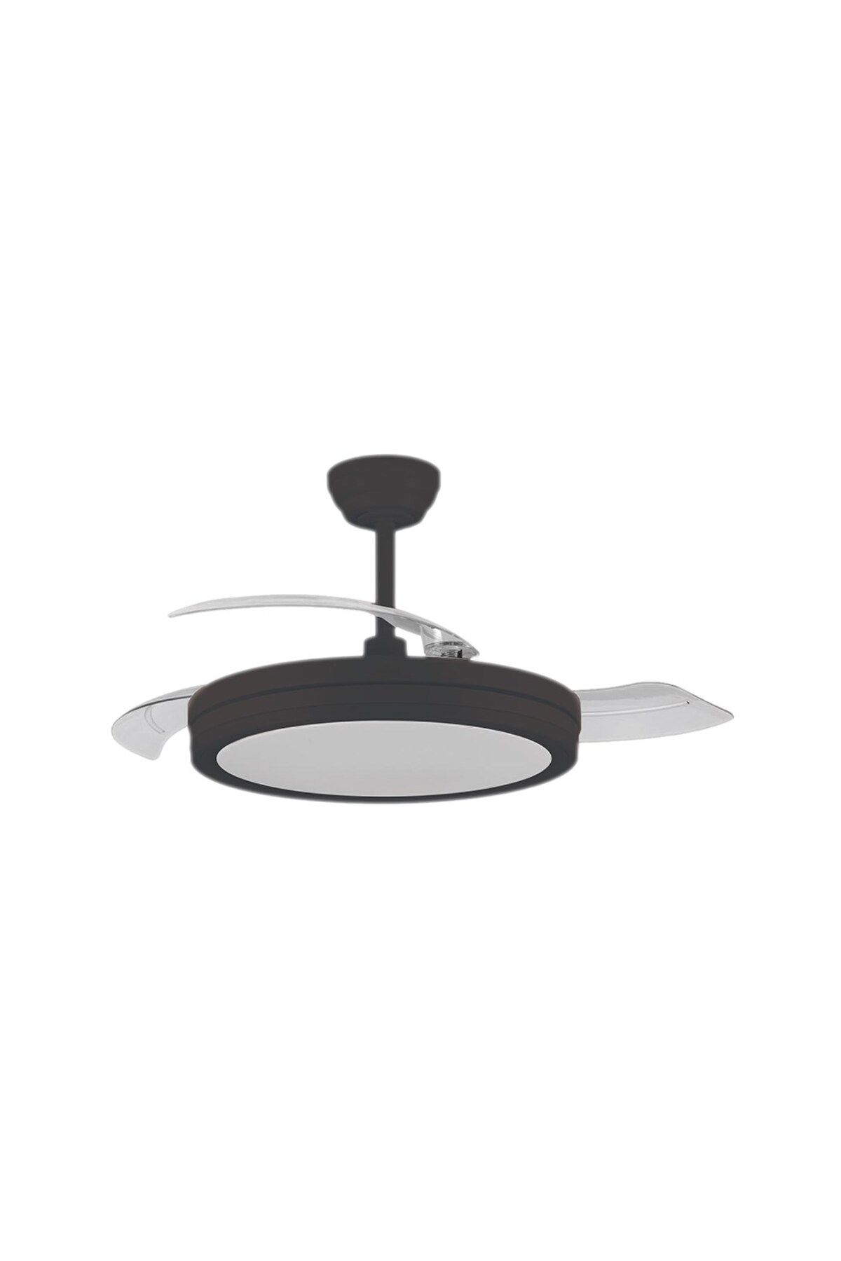 Huzur Elektrik Vanti 30W 42" inç Siyah Modern 3 Renk Kumandalı Ledli Dekoratif Tavan Vantilatörü KCF306