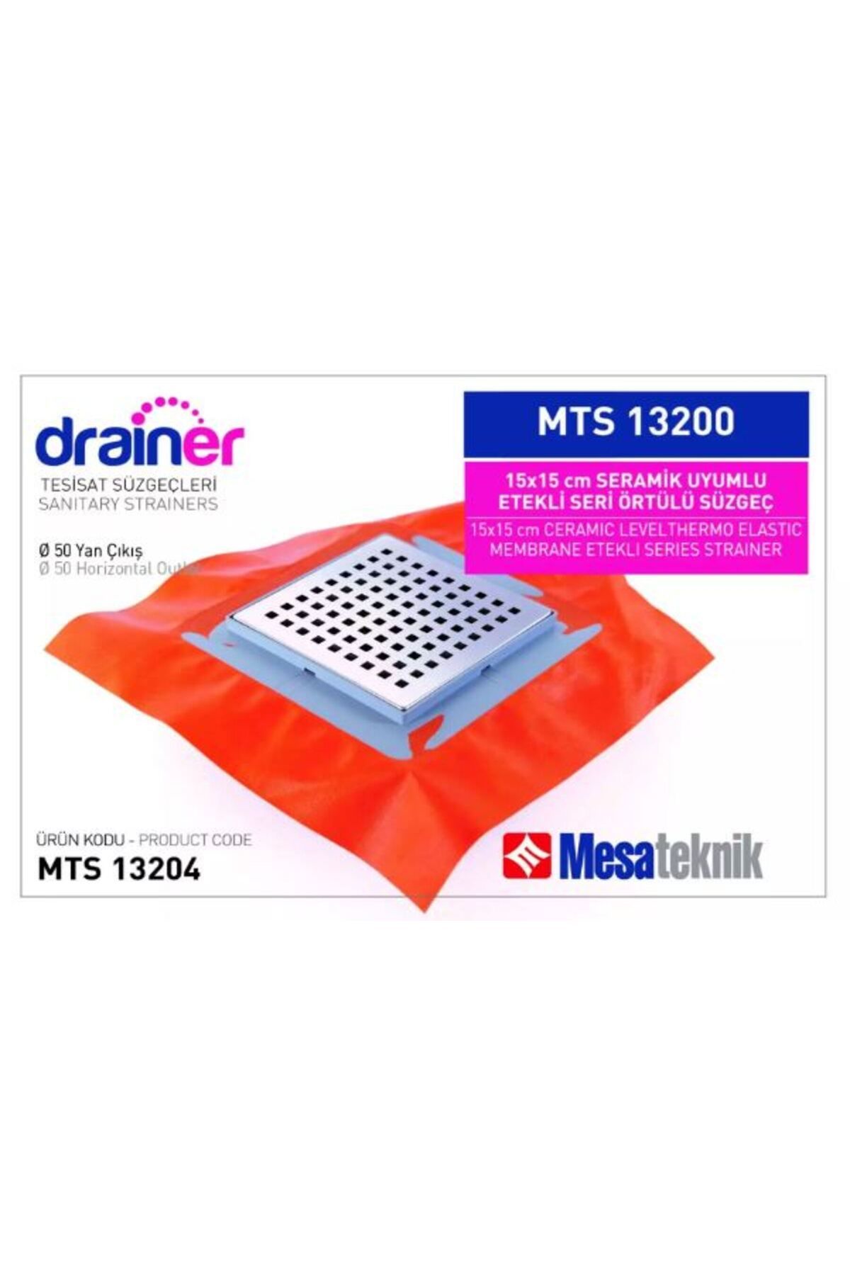 Mesateknik 15X15X50 SER.UYUM.ETEKLİ ÖRTÜLÜ SÜZGEÇ Y.Ç.