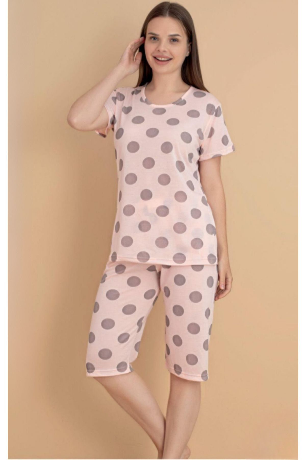 COLORDS Kadın Puantiye Kapri Pijama Takımı