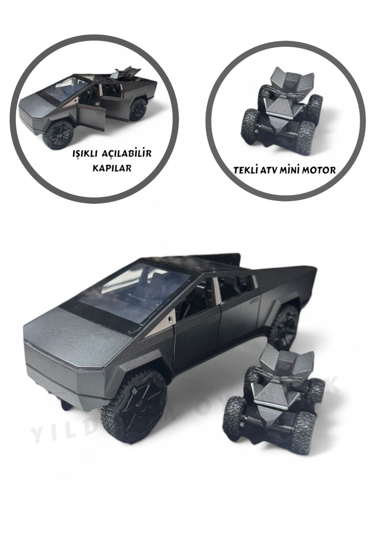 YILDIRIM OYUNCAK Sesli Işıklı Çek Bırak Model Açılabilir Kapılar Full Fonksiyon Metal Kasa 23 cm Araba