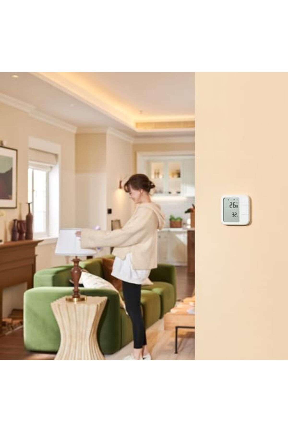 Aqara-Aqara Climate Sensor W100, Smart Temperature and Humidity Monitor, Thread and Zigbee Compatible, LCD 8