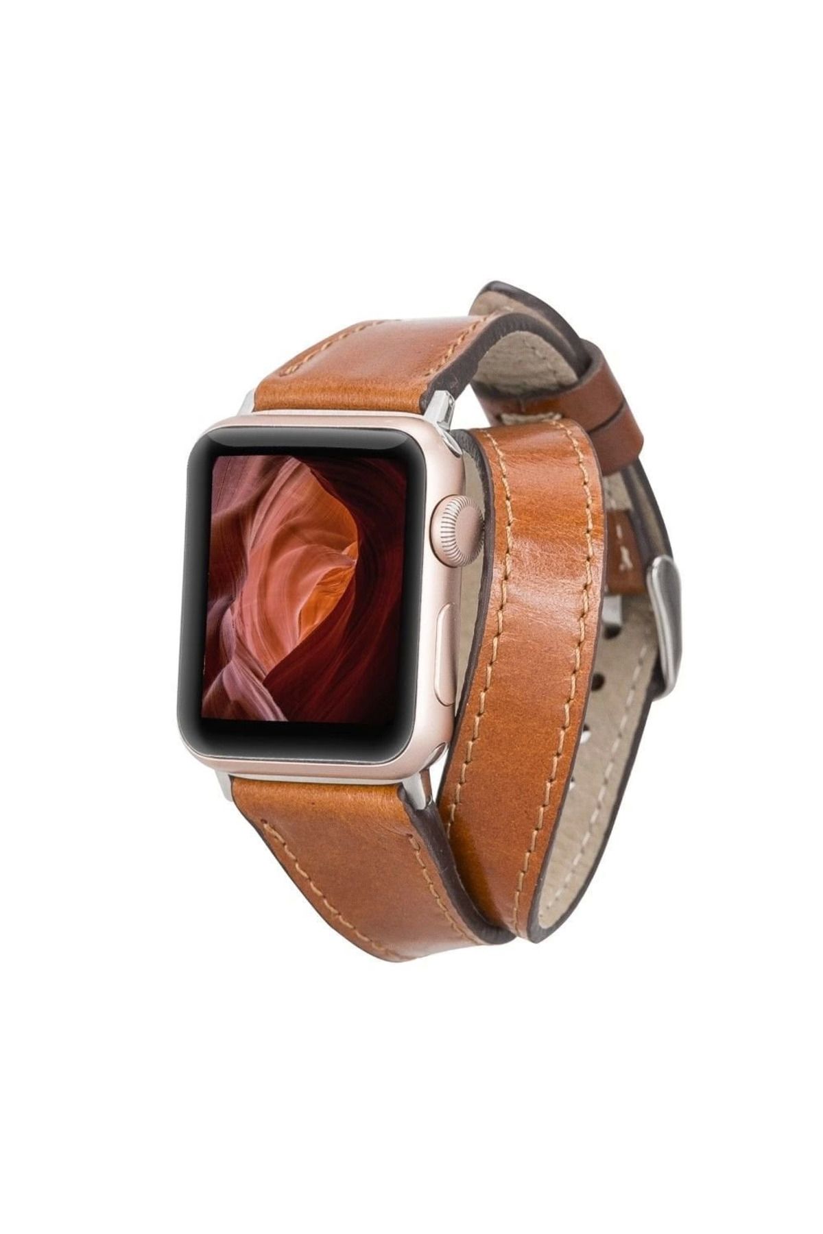 Modafiks Apple Watch Uyumlu Deri Kordon 42-44-45mm Slim DT QUA