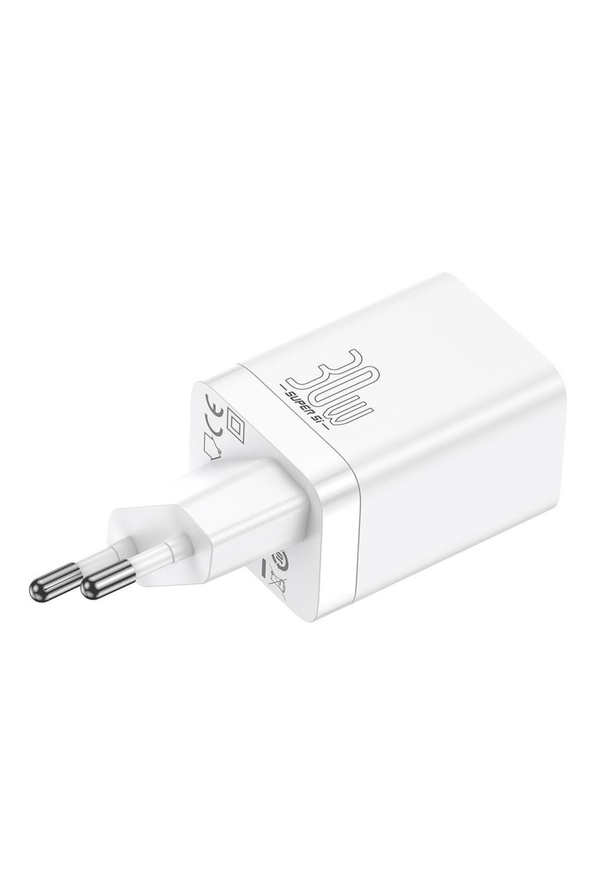 Baseus-Incarcator Retea Baseus Super Si Pro, 30W, 1 x USB-A - 1 x USB-C, Negru CCSUPP-E02 1