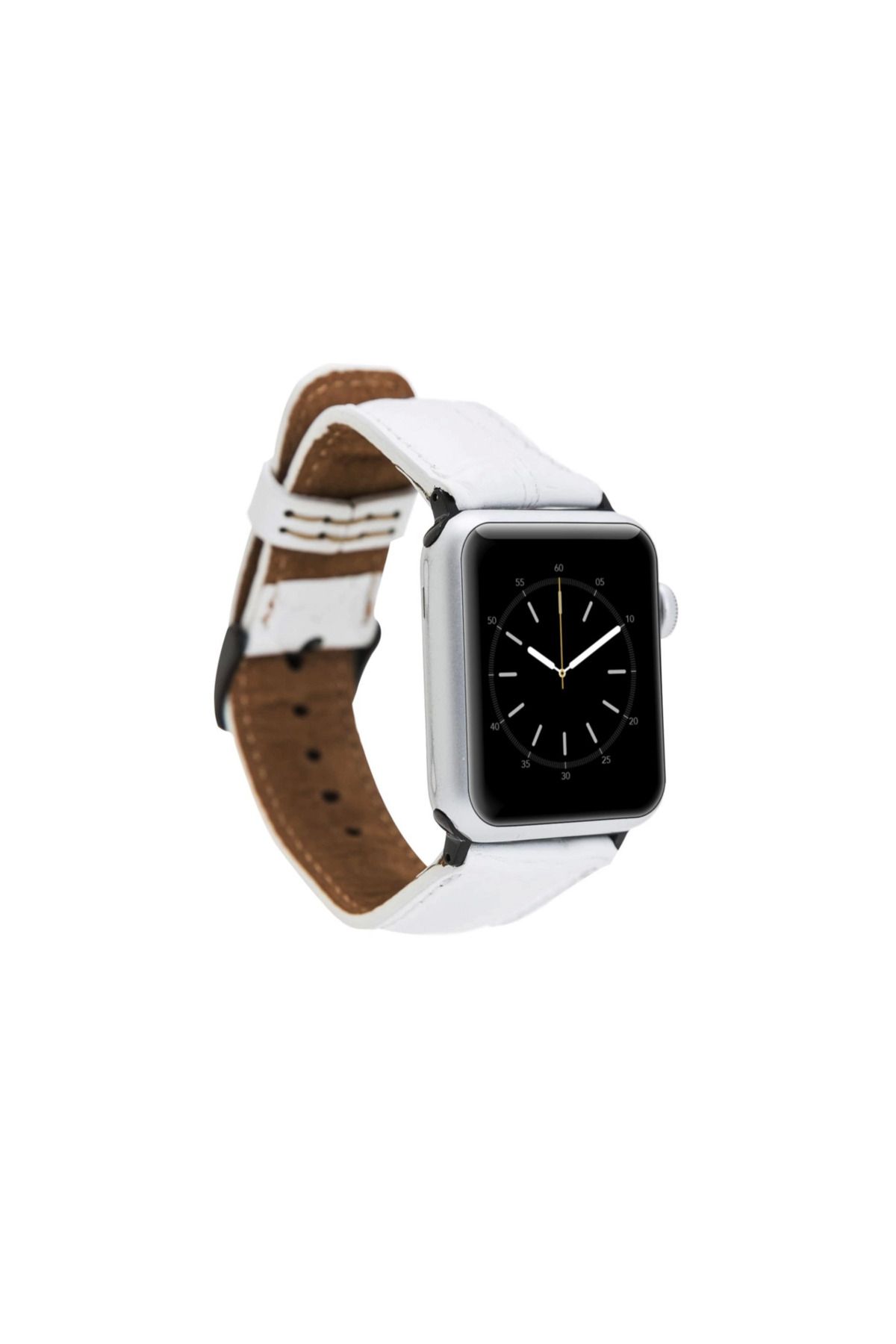 Modafiks Apple Watch Uyumlu Deri Kordon 42-44-45mm F3 Beyaz