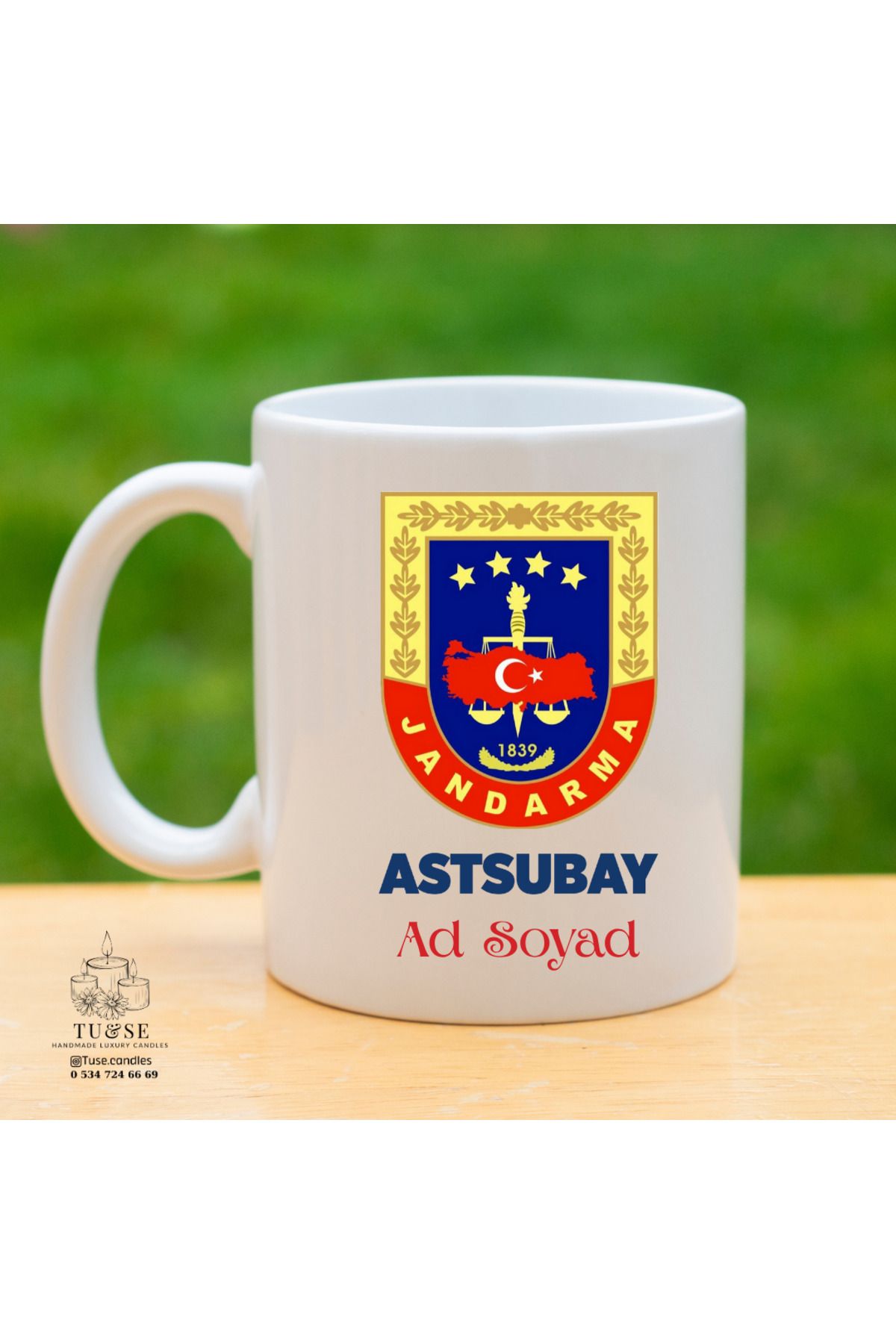 Tu&Se Candles Vatan Sevdalılarına Özel – Astsubay Temalı Kupa Bardak
