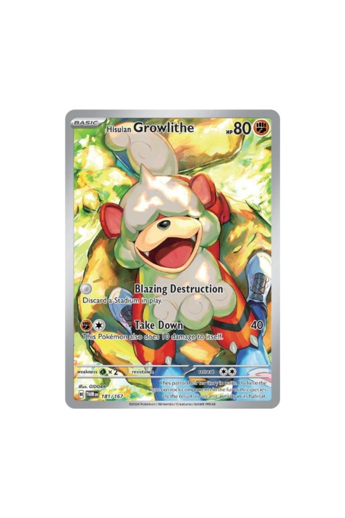 Pokemon TCG Twilight Masquerade Hisuian Growlithe 181/167