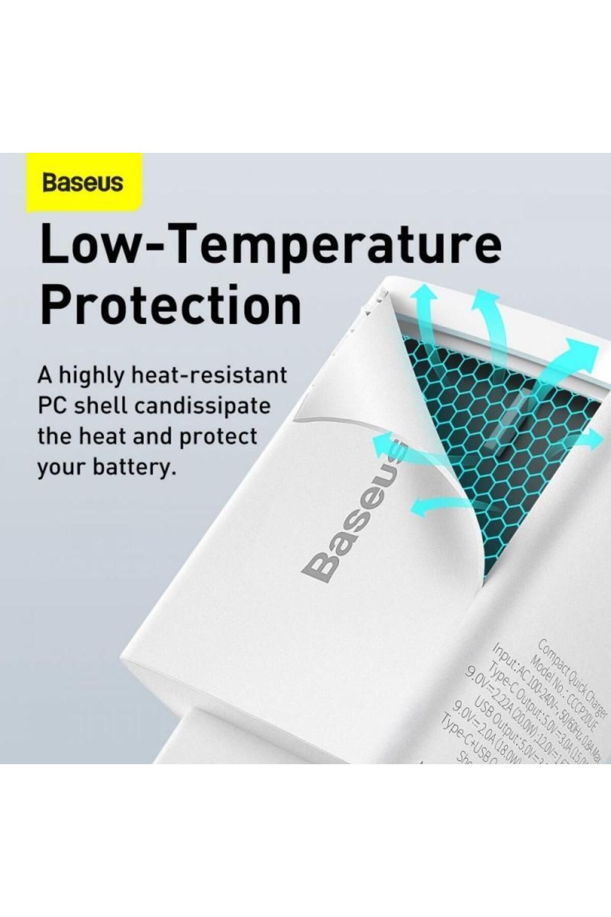 Baseus-Incarcator retea Baseus CCXJ-B02, USB/USB-C, Quick Charge 3.0, Power Delivery 3.0, 20W, Alb 10