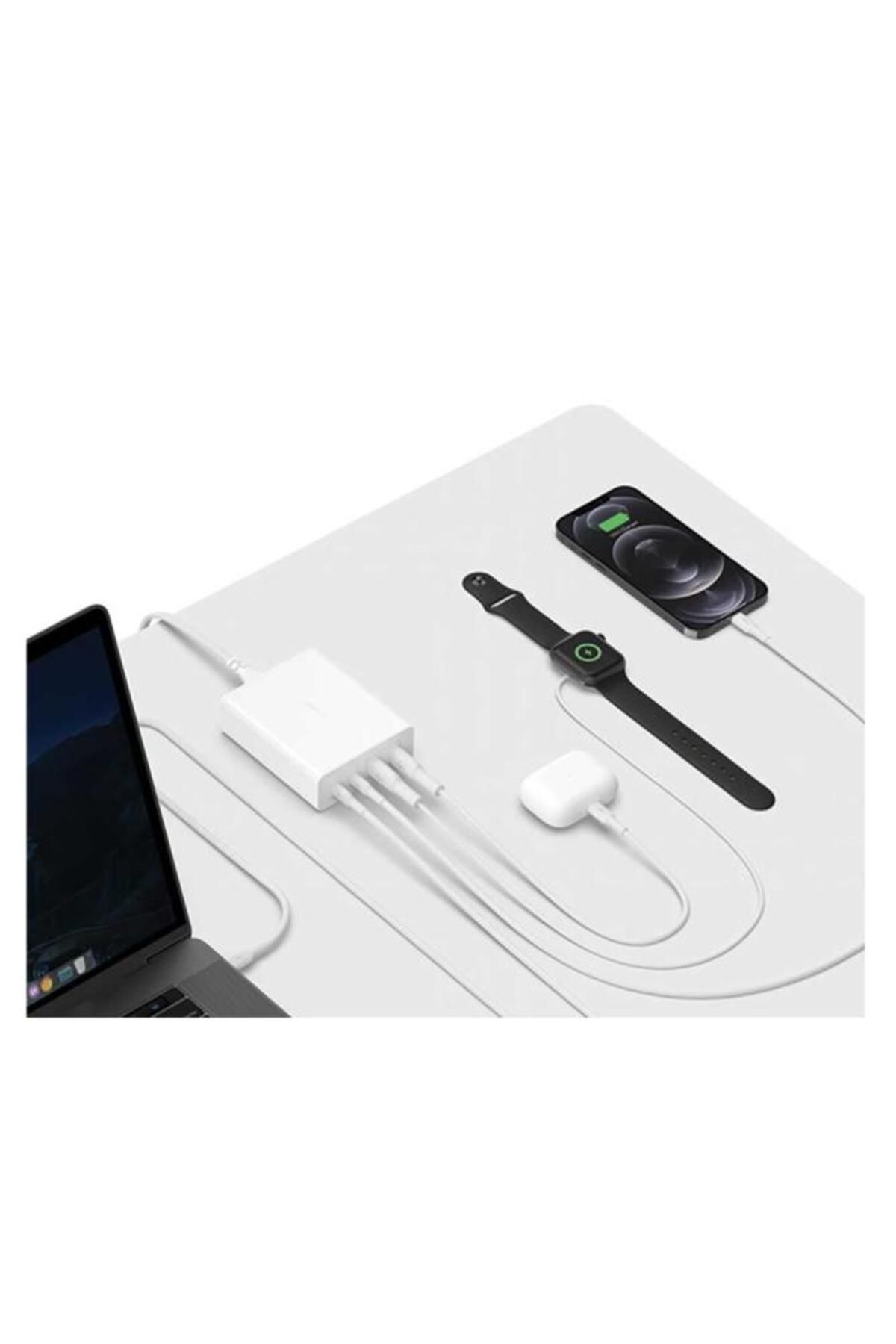 Belkin-Incarcator retea BELKIN WCH010vfWH, 2xUSB-C 65W, 2xUSB-A 12W, Power Delivery (PD) 108W (Alb) 6