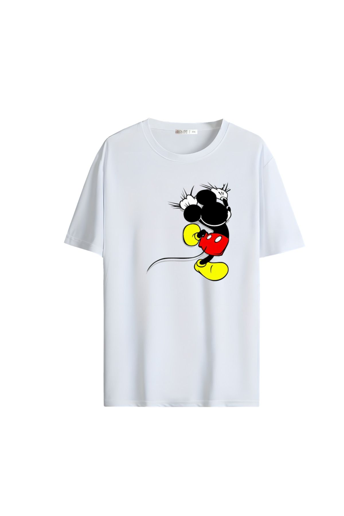 Gölge Store Çizgi Kahramanlar Göğüs Baskılı Oversize Unisex Tişört