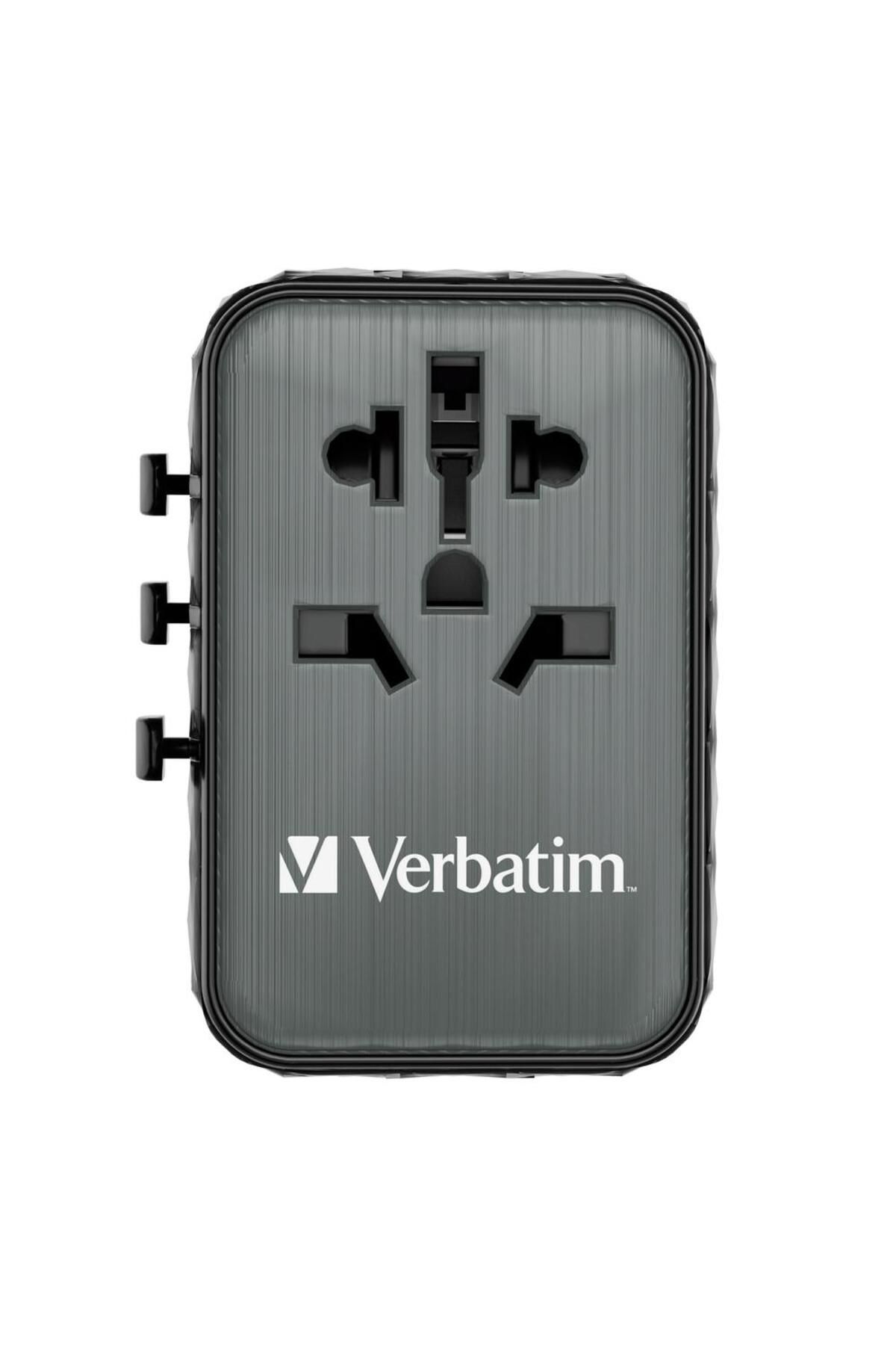 Verbatim-Incarcator retea de calatorie universal Verbatim UTA-05, 65 W GaN3, 2 x USB-C PD & QC 4+ & 8