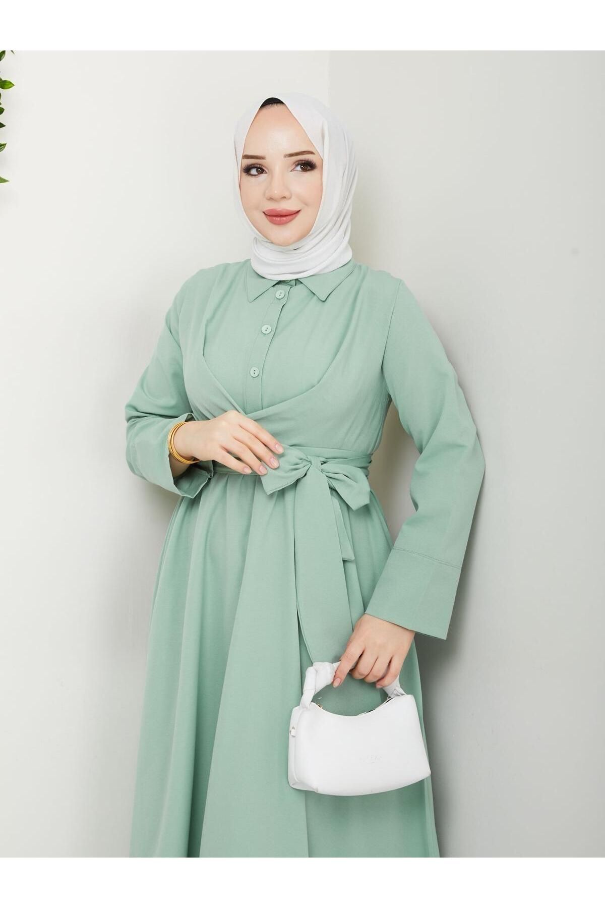 Butik bağlamalı elbise - papatya butik
