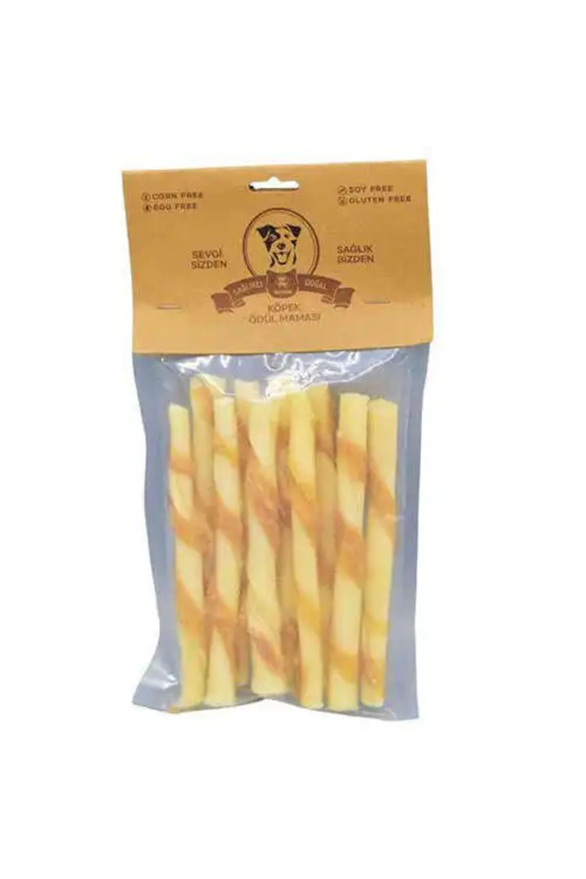 rakun Tavuk Sargılı Burgu Kemik Köpek Ödülü 12 Cm (10Lu Paket)
