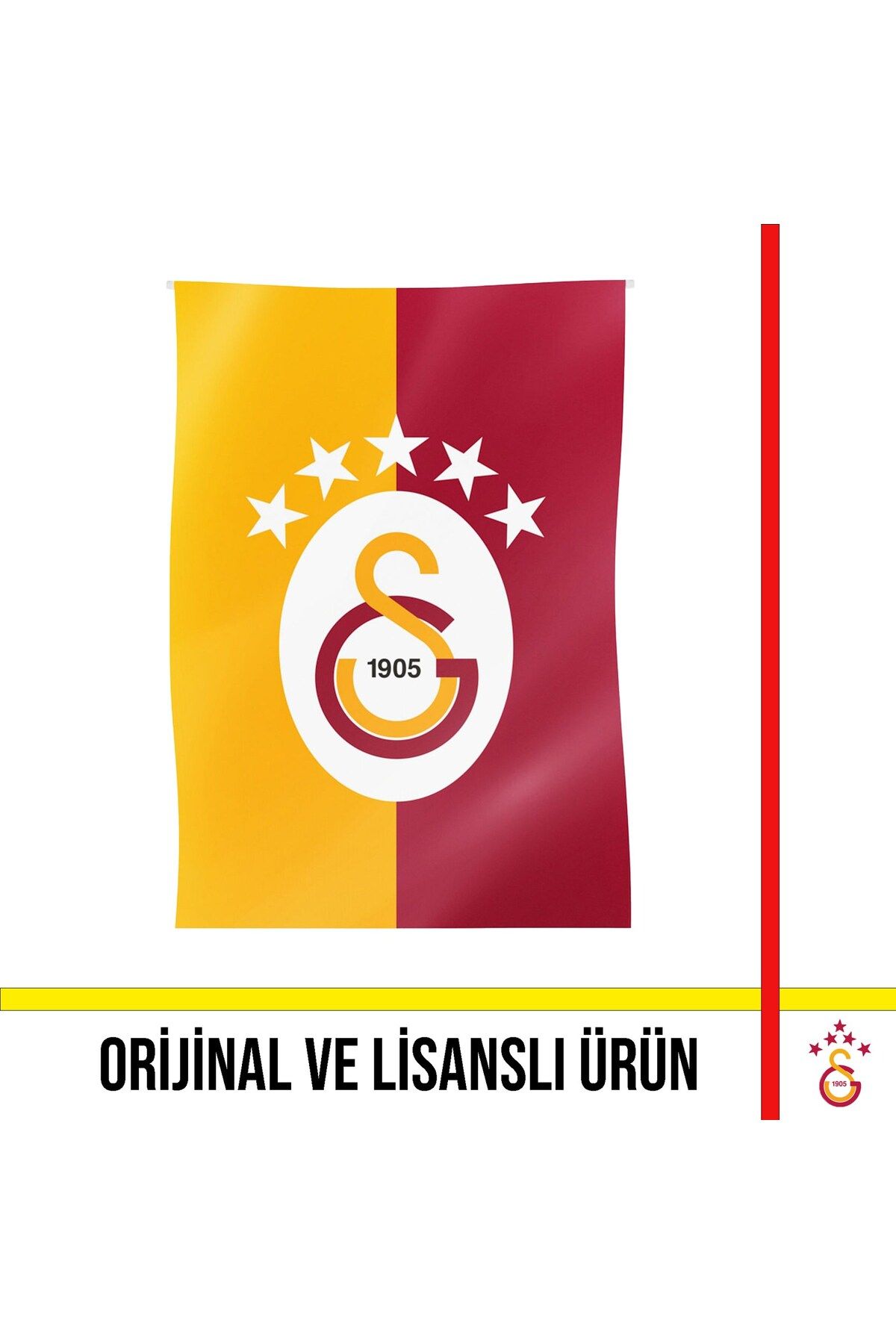 Galatasaray Lisanslı 100x150 Dikey Balkon Bayrağı