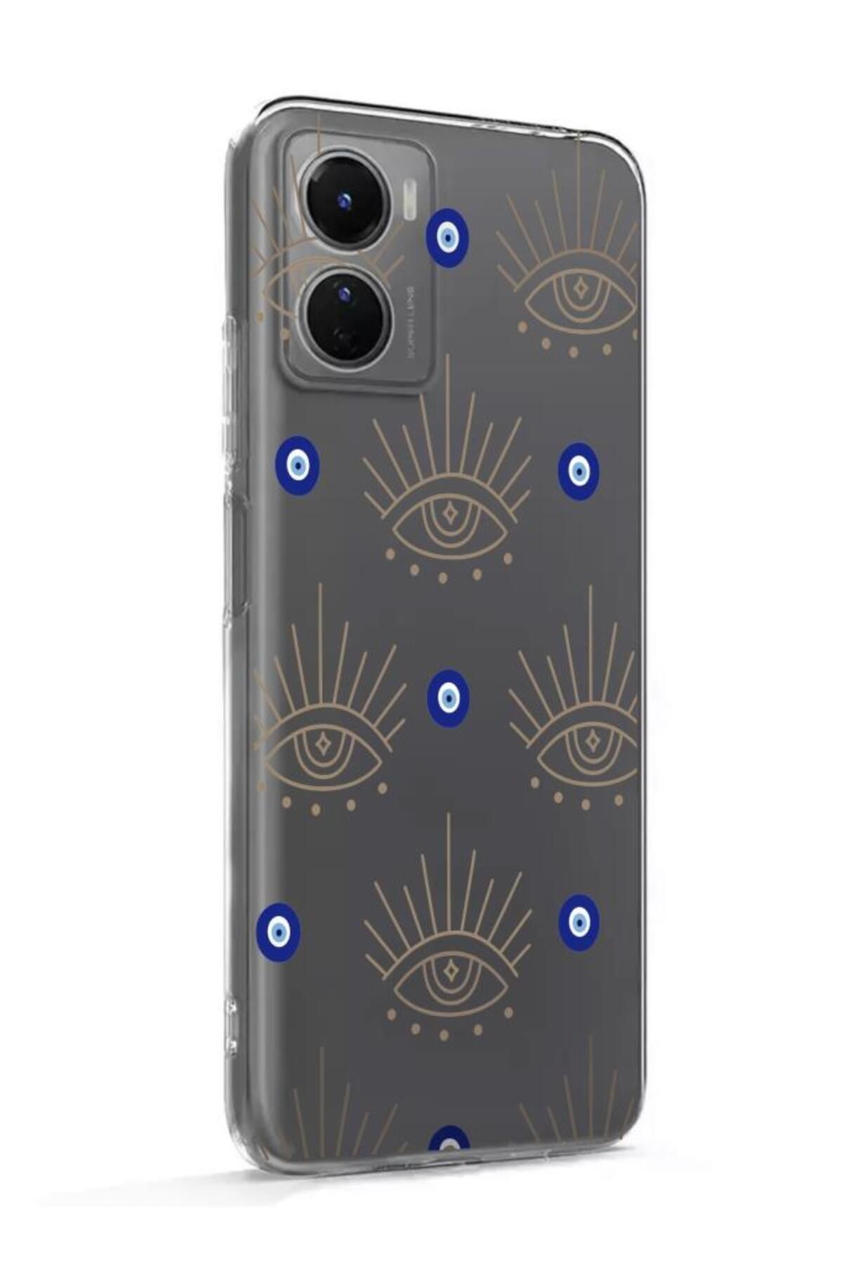 3GEN CASE Vivo Y16 Uyumlu Desenli Şeffaf Silikon Kılıf