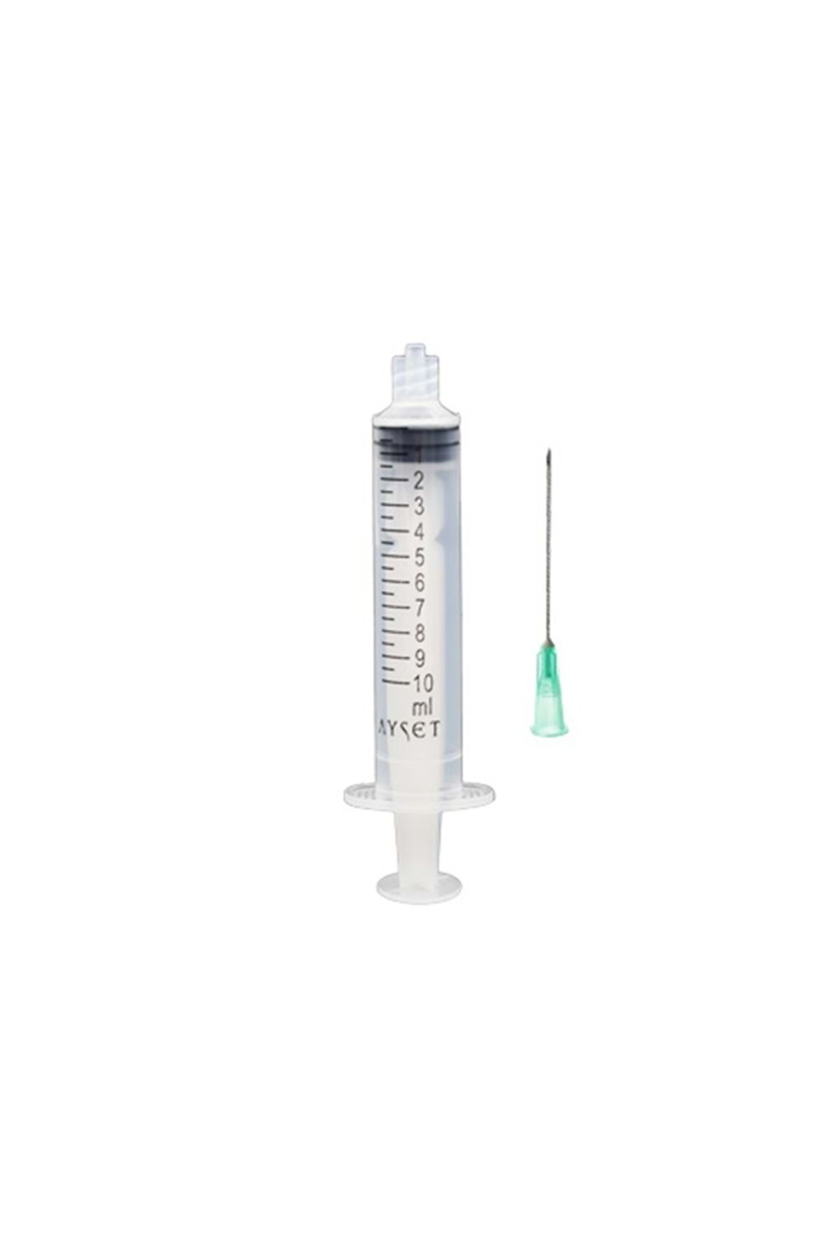 Ayset Luer Lock Kilitli Enjektör 10 ml Yeşil İğneli