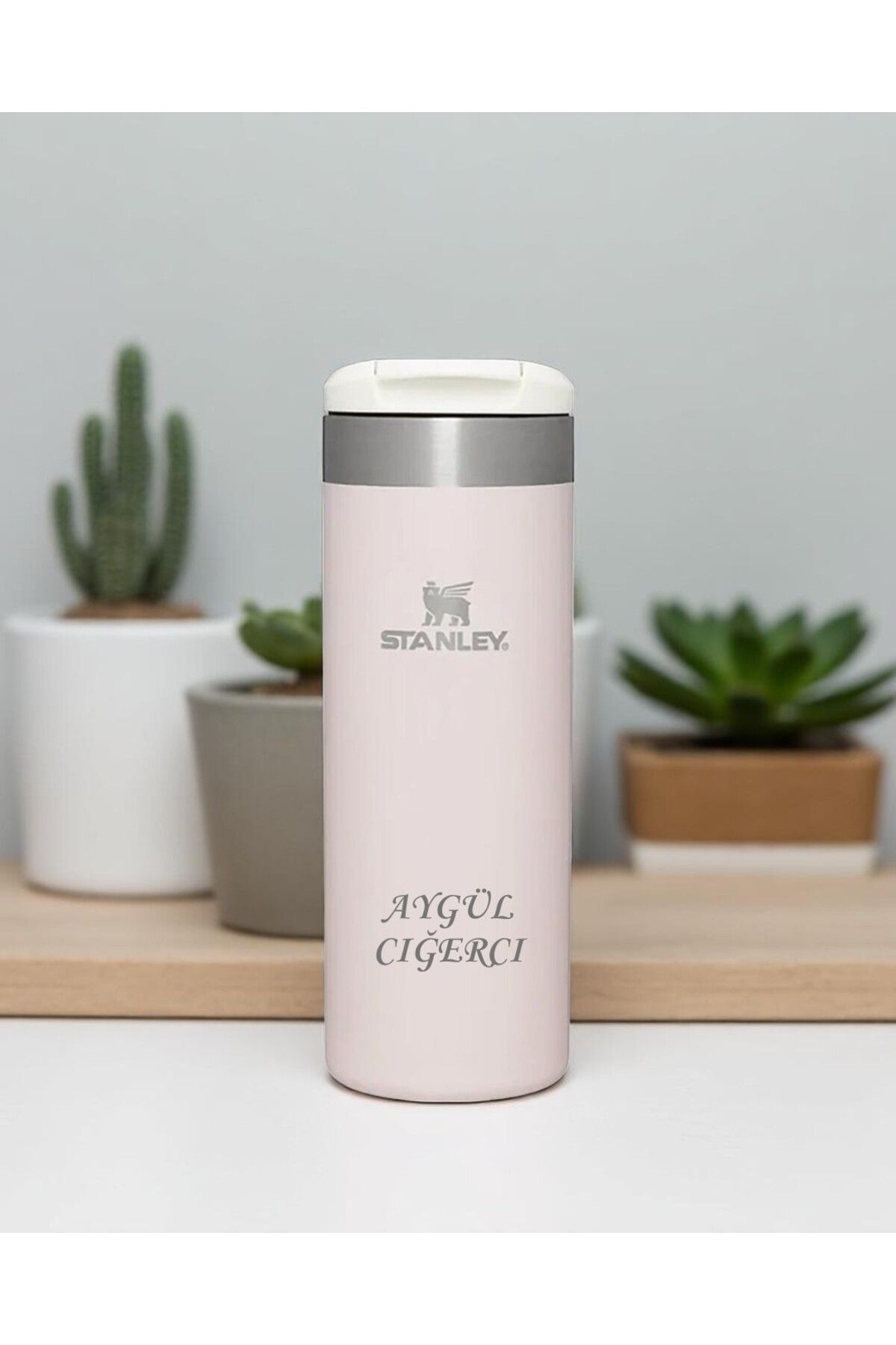 Stanley Kişiselleştirilmiş The Aerolıght Transıt Mug 0.47 Lt / 16oz Rose Quartz Metallıc