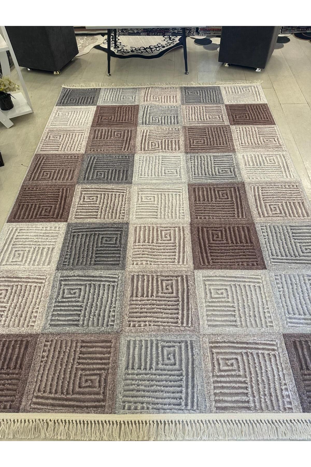 Home Dijital Baskılı Halı Modern Desen Kaymaz Taban Makinede Yıkanabilir Salon Mutfak Halısı