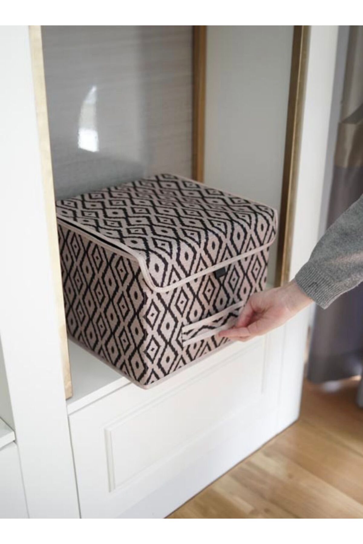 Era Concept Bohe Çok Amaçlı Kolay Kurulum Kapaklı Kutu Mini Raf Düzenleyici 30x30x23