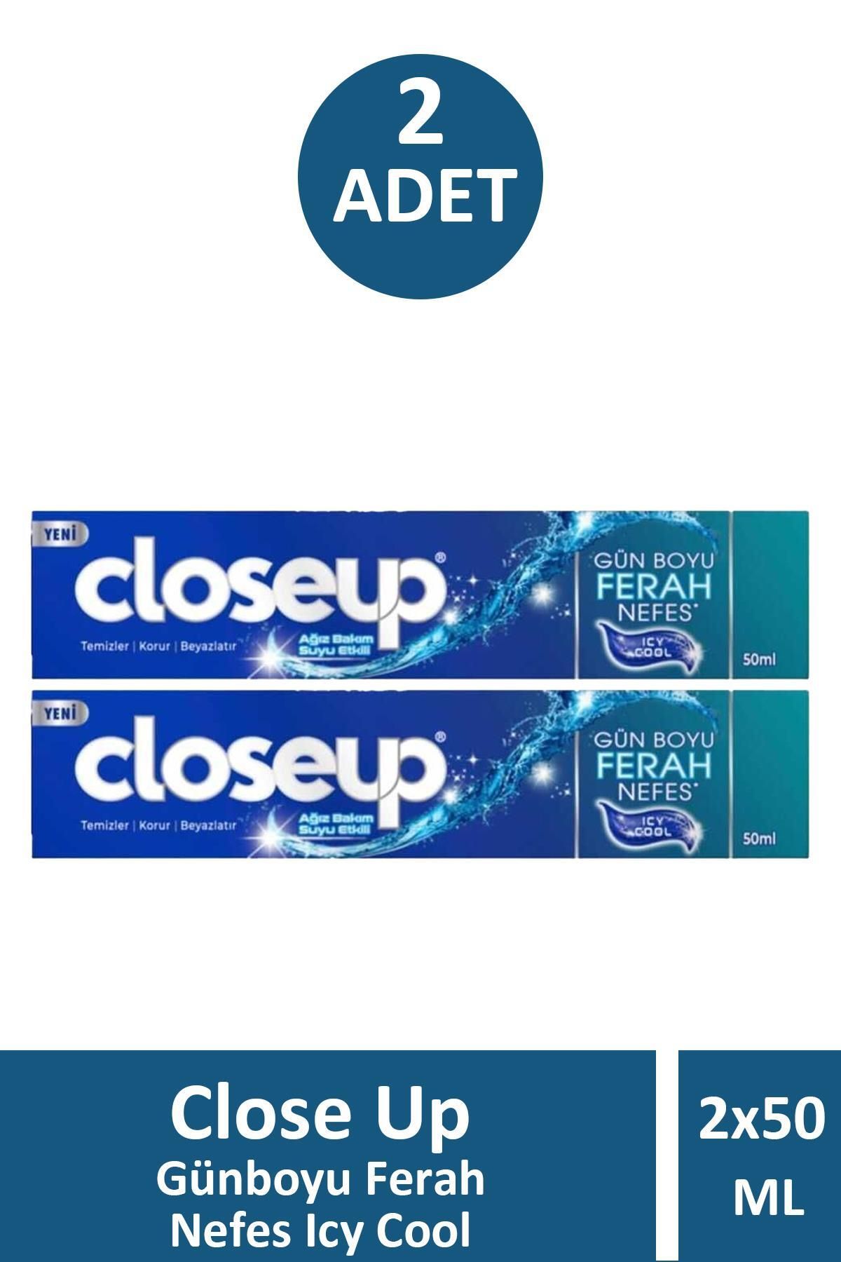 Closeup Close Up Günboyu Ferah Nefes Icy Cool 50 ml 2 Adet