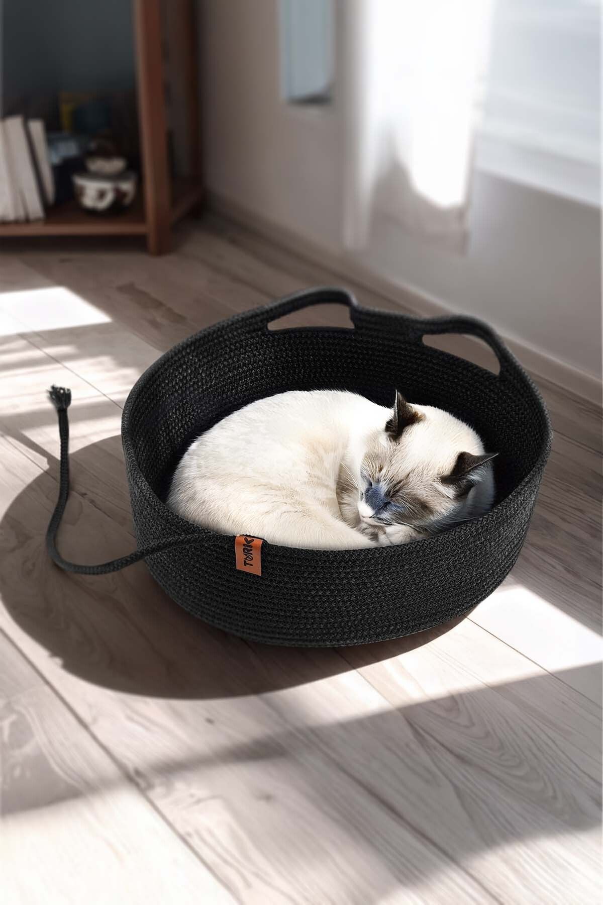 GOBYPET JÜT HASIR KUYRUKLU KEDİ KÖPEK YATAĞI