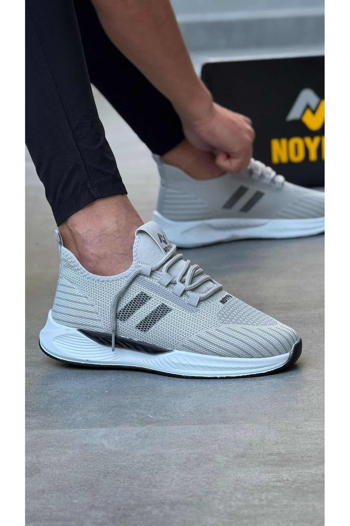 Noyfa taban kalın sneaker bez ayakkabı erkek spor ayakkabı