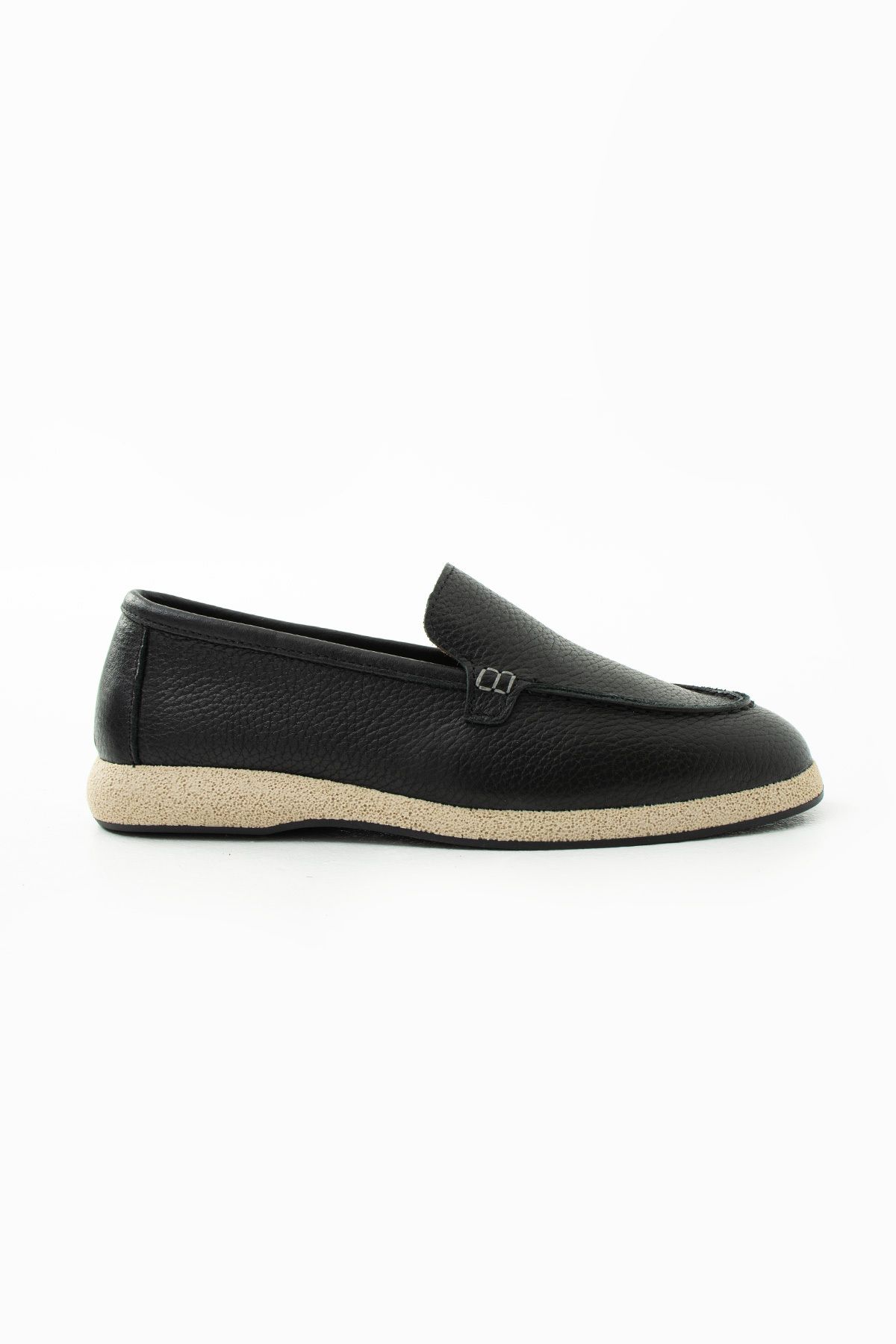 Siena Shoes Varte Kadın Düz Klasik Hakiki Deri Loafer Siyah Floter