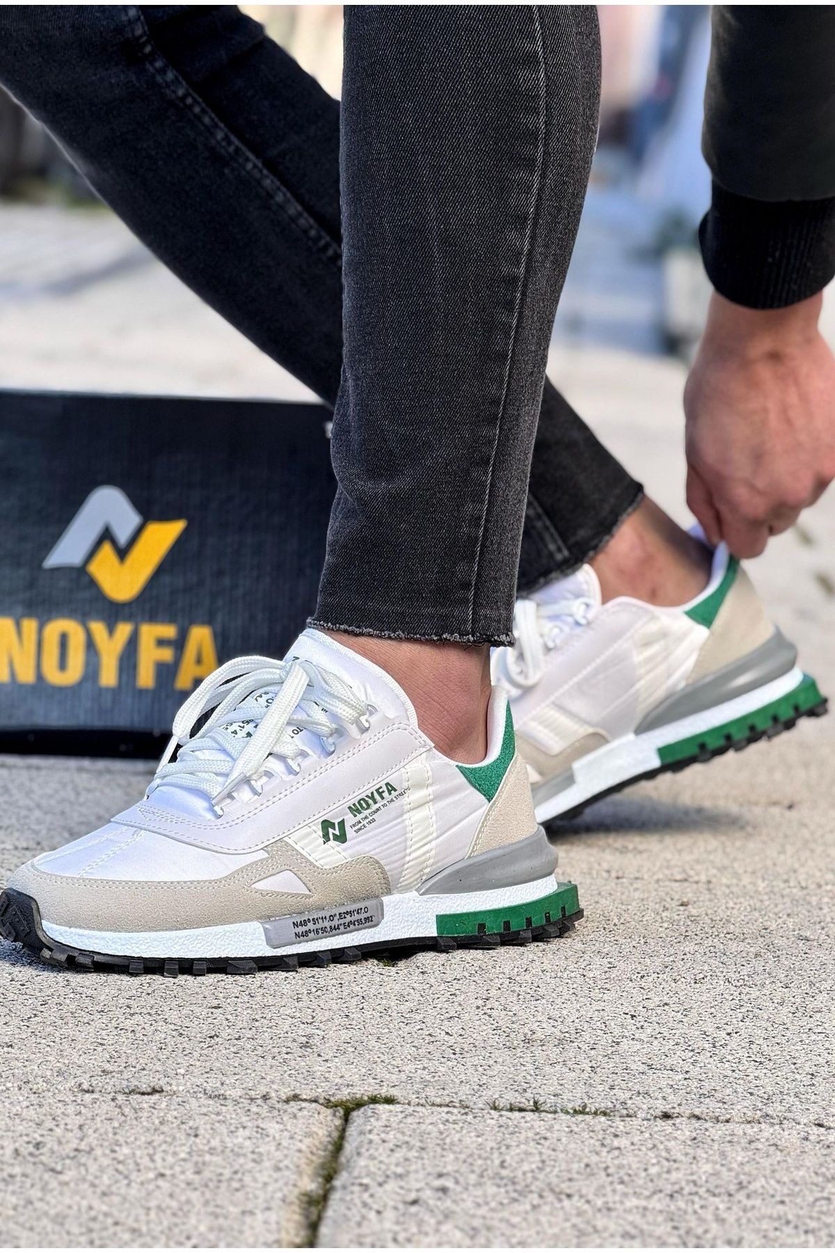 Noyfa taban kalın kaymaz taban erkek spor sneaker ayakkabı erkek kaymaz taban spor