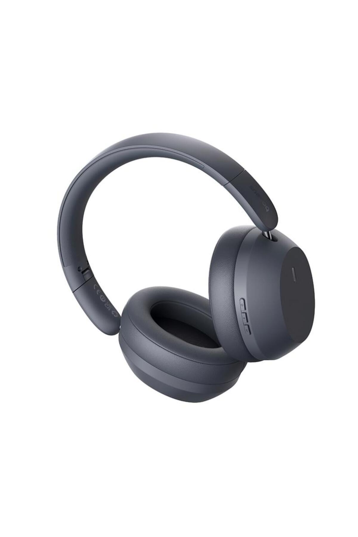 Baseus-Baseus Bass 35 Max Stereo Headphones, Bluetooth, A2DP (Grey) 4