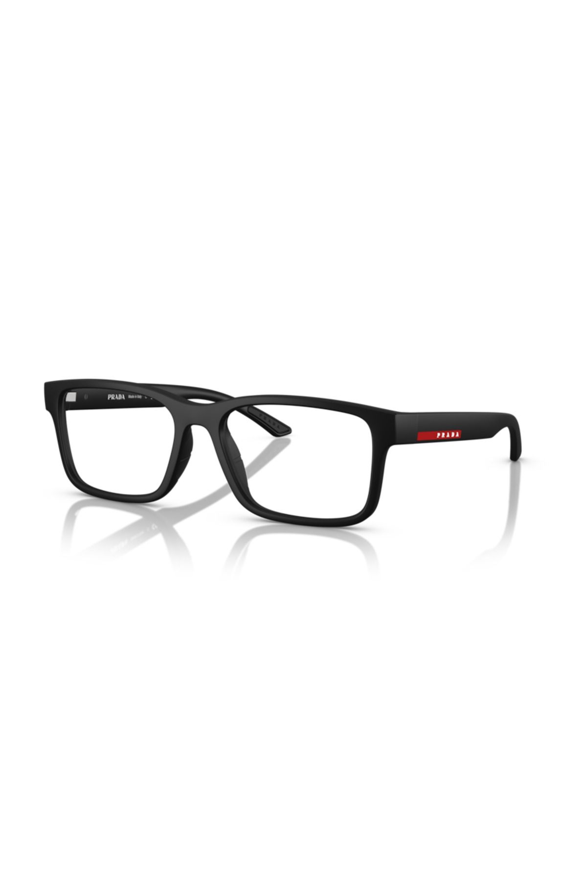 Prada Linea Rossa-Man RECTANGLE SUNGLASSES- PS 01RV - lense size:54mm - BLACK RUBBER 1