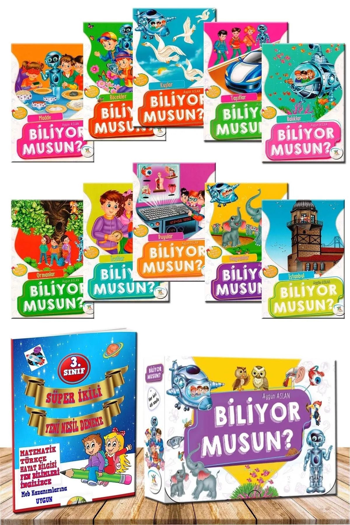 3K YAYIN 5 Renk Yayınevi BİLİYOR MUSUN? Hikaye Dizisi 10 Kitap Popüler Bilim Çocuk Serisi (3. Sınıf)