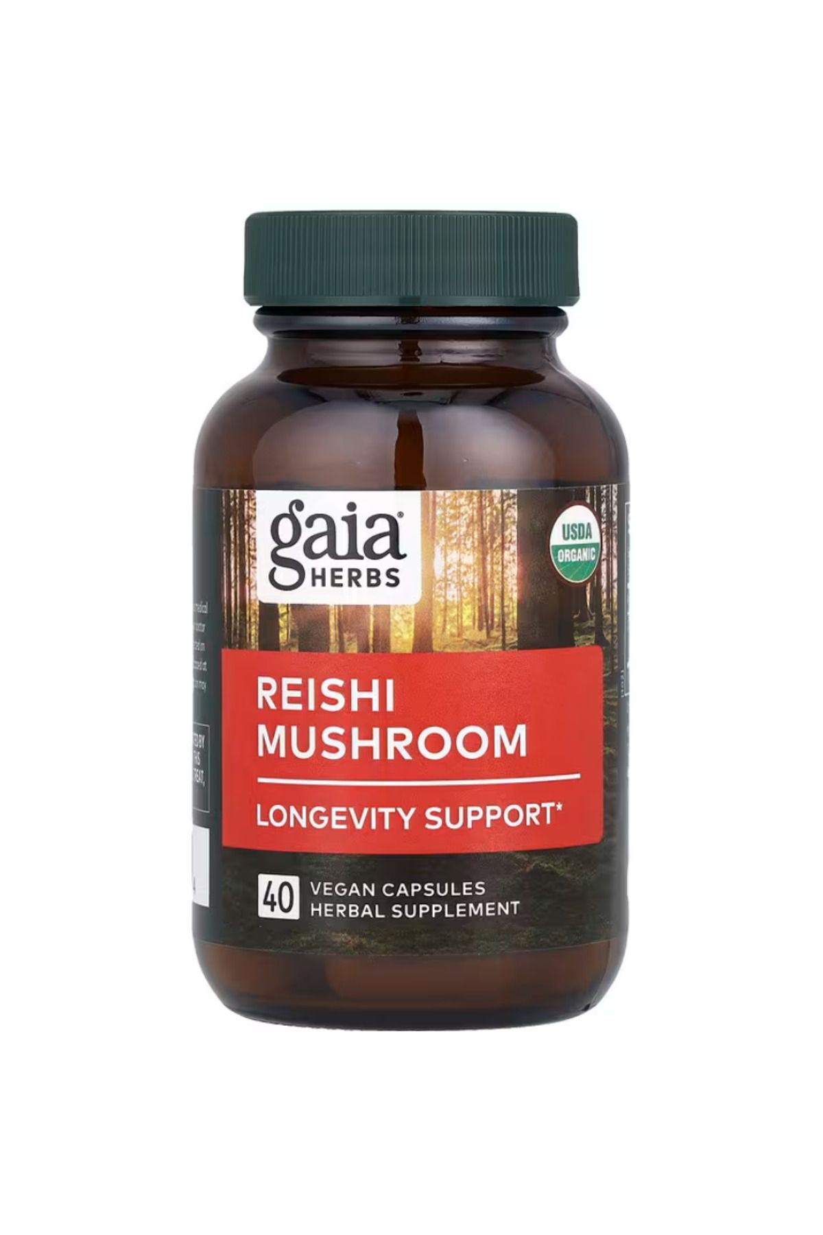 GAIA HERBS , Reishi Mushroom, 40 Vegan Capsules