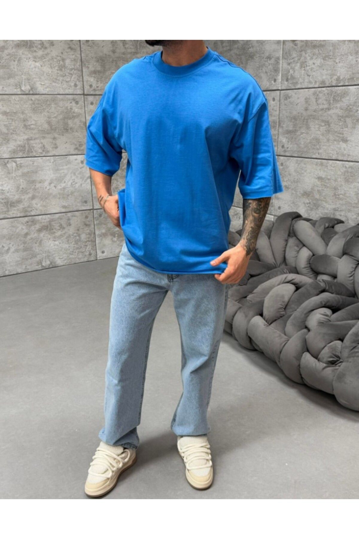 SCSARVİN Düz Compak Oversize T-Shirt PNC