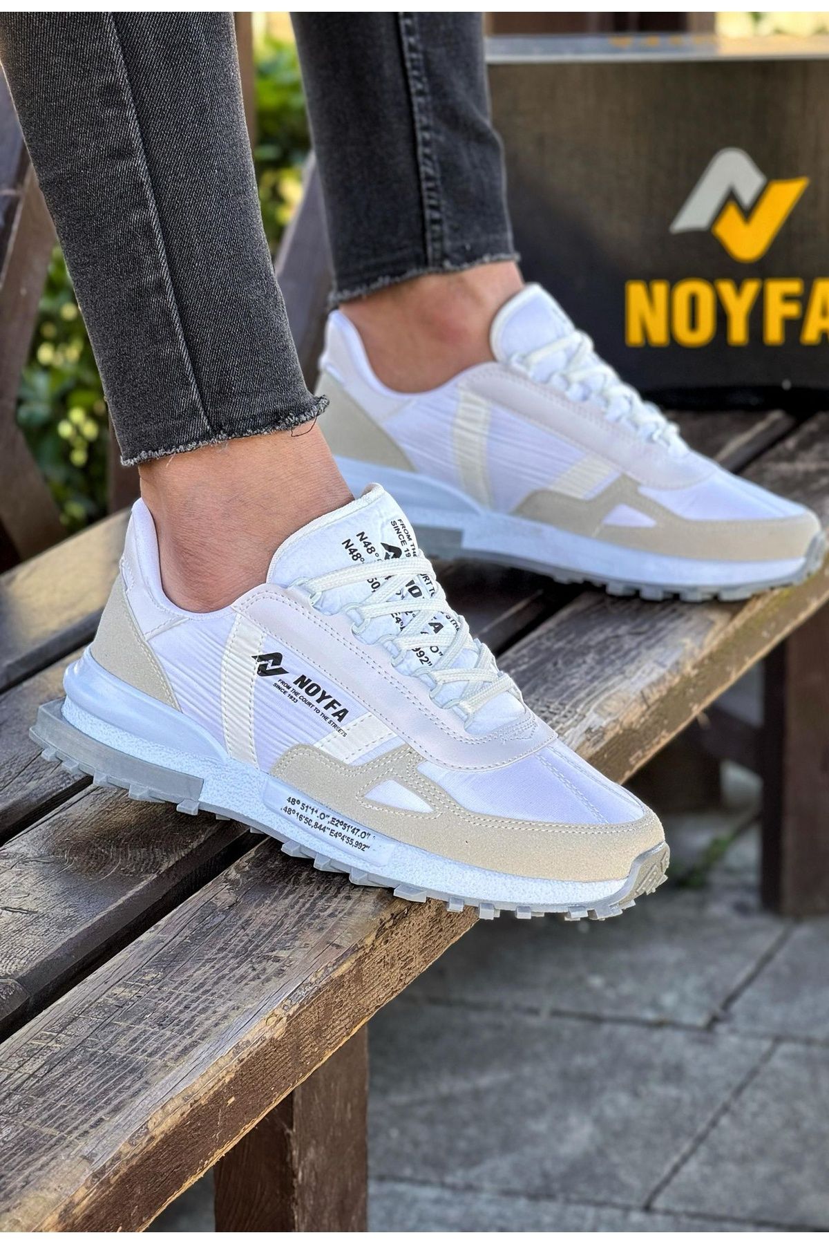 Noyfa taban kalın kaymaz taban erkek spor sneaker ayakkabı erkek kaymaz taban spor