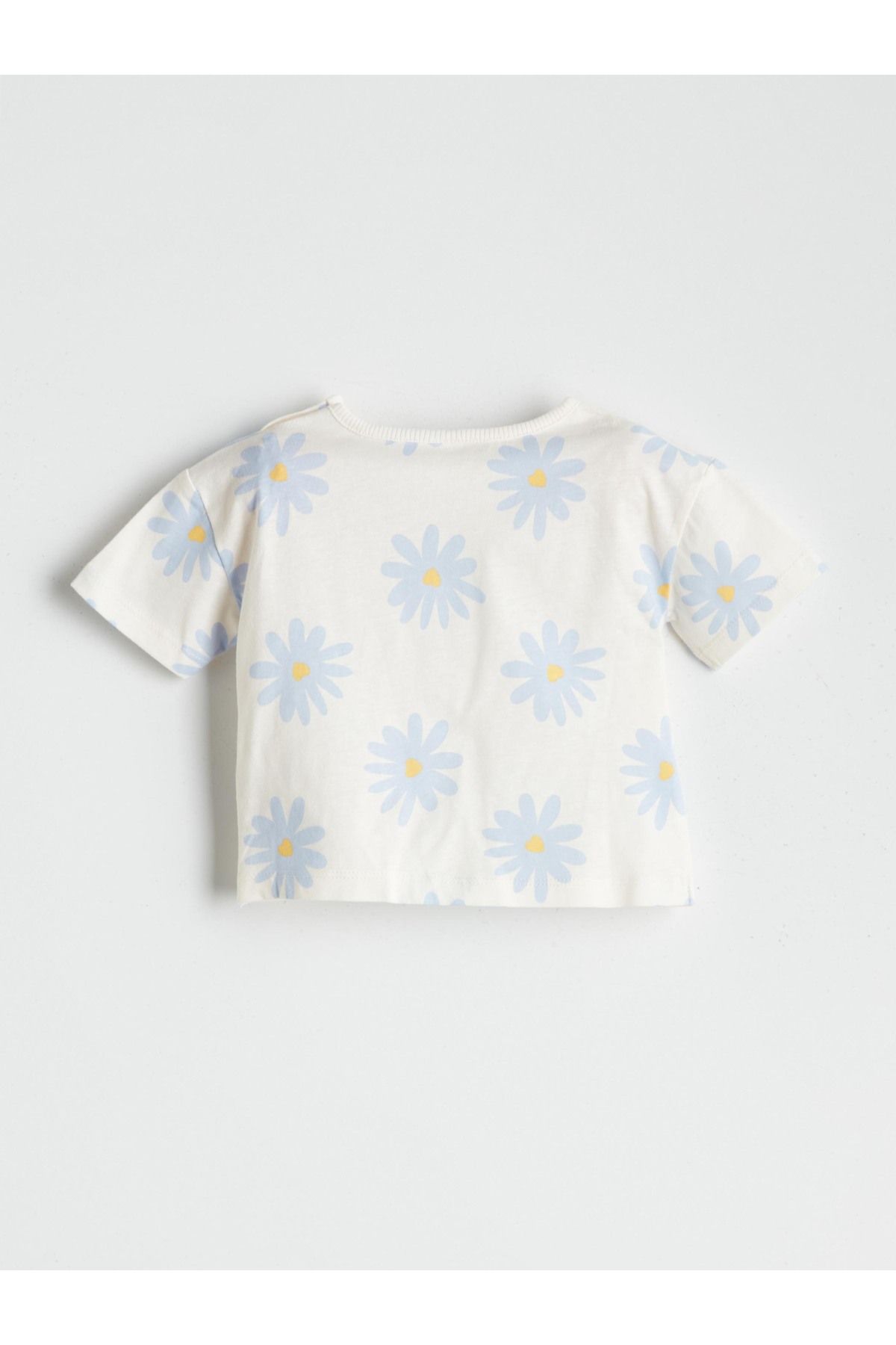 LC Waikiki-Crew Neck Floral Girls' T-Shirts and Leggings 2-Piece 2
