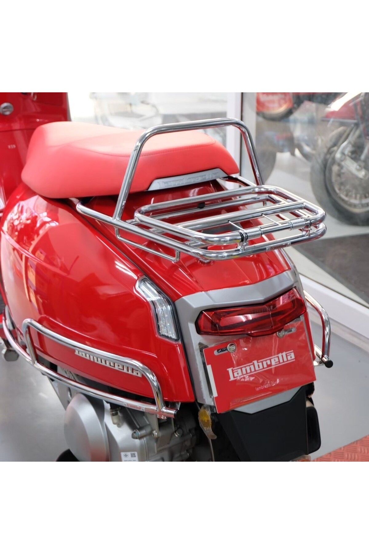 Friendship Lambretta G 350 Arka Çanta Taşıma Demiri (Katlanır) *Krom* / Friendship