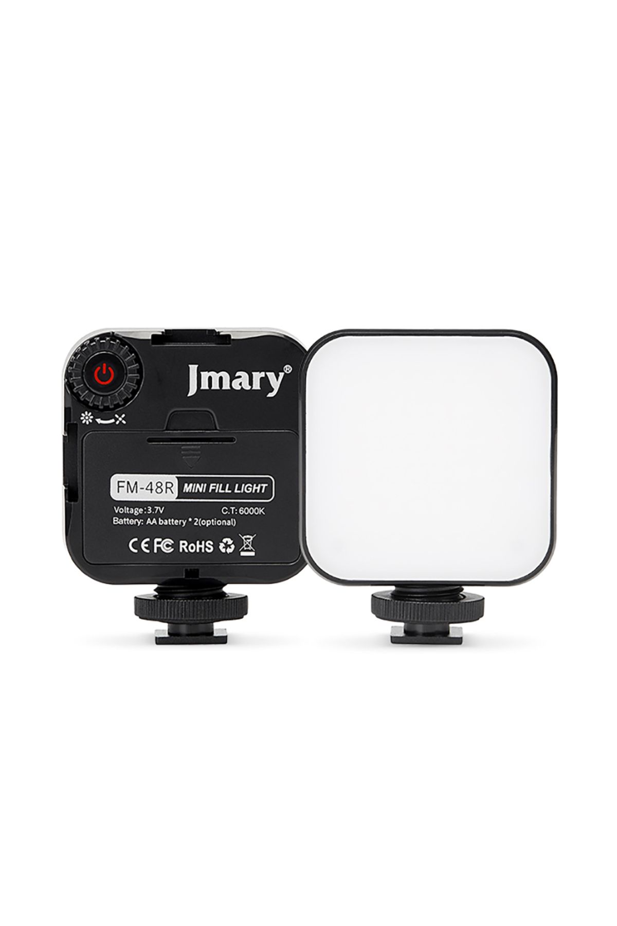 Jmary FM-48R Mini Fill Light Telefon-Kamera Üstü Pilli Aydınlatma Işığı Siyah