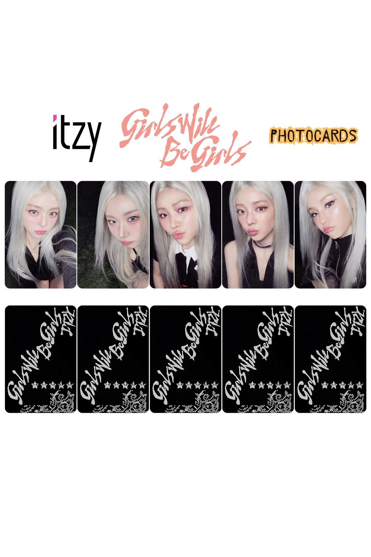 Kpop Dünyasi ITZY '' Girls Will Be Girls '' Box ver. Photocards