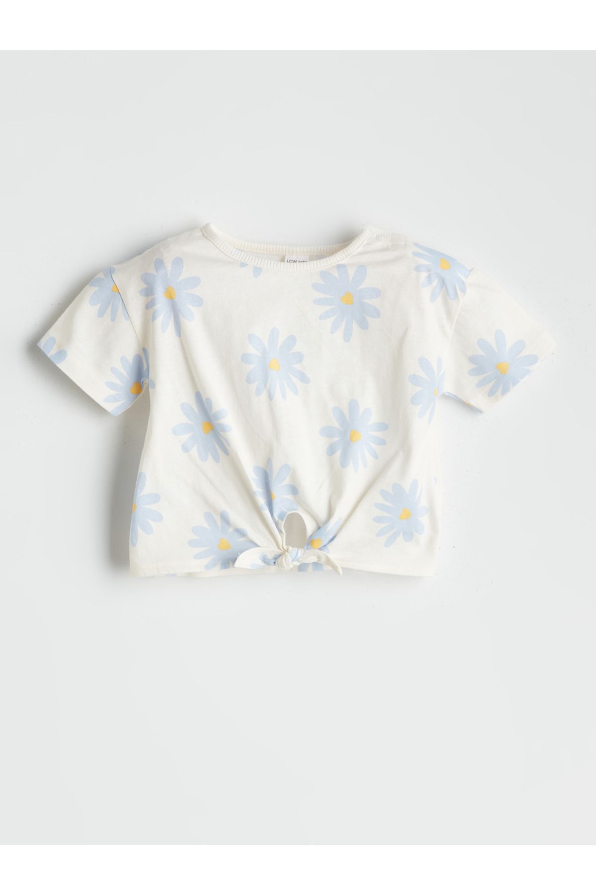 LC Waikiki-Crew Neck Floral Girls' T-Shirts and Leggings 2-Piece 3