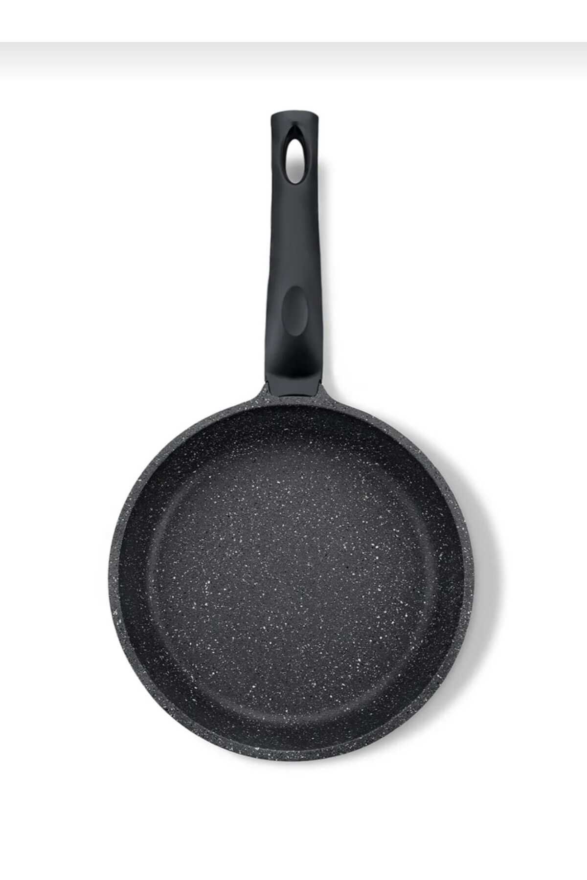 KIZILELMADA 28 cm Siyah Saplı Granit Tava – Yapışmaz ve Dayanıklı Yüzey